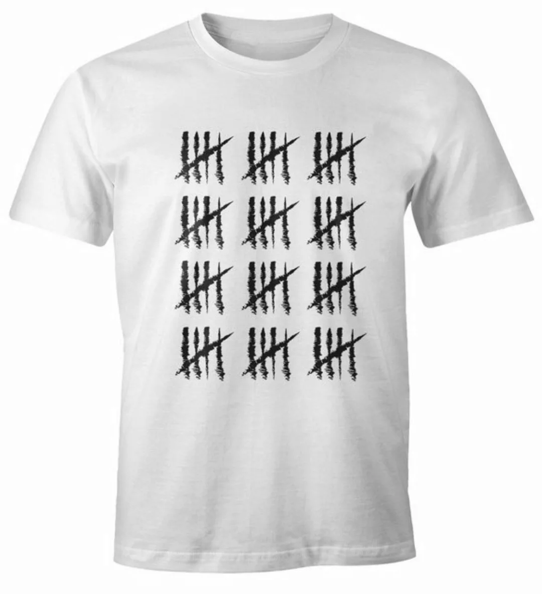MoonWorks Print-Shirt Herren T-Shirt 60 Geburtstag Strichliste Striche Jubi günstig online kaufen
