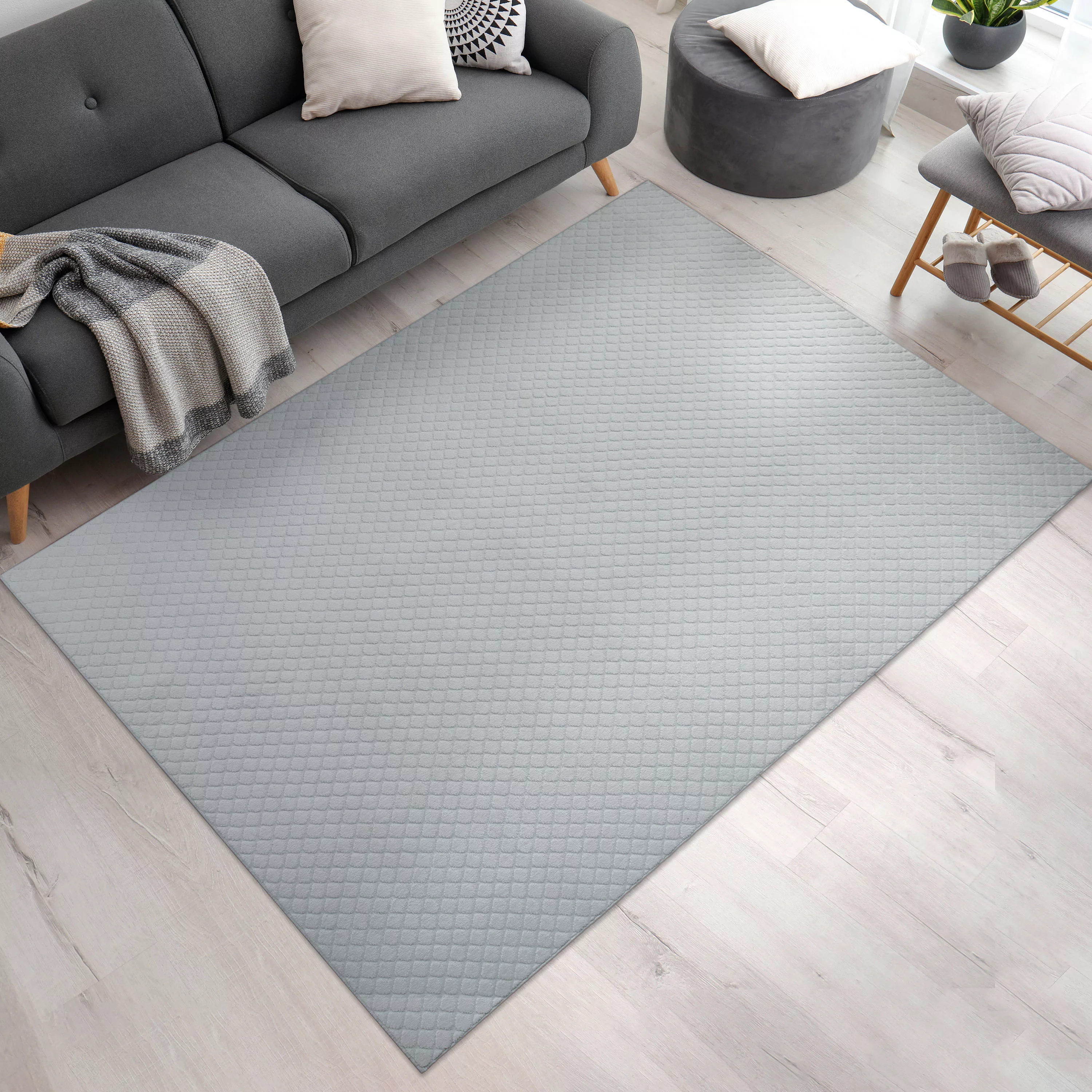 Paco Home Teppich »Rotterdam 591«, rechteckig, 4 mm Höhe, Kurzflor, Uni Far günstig online kaufen