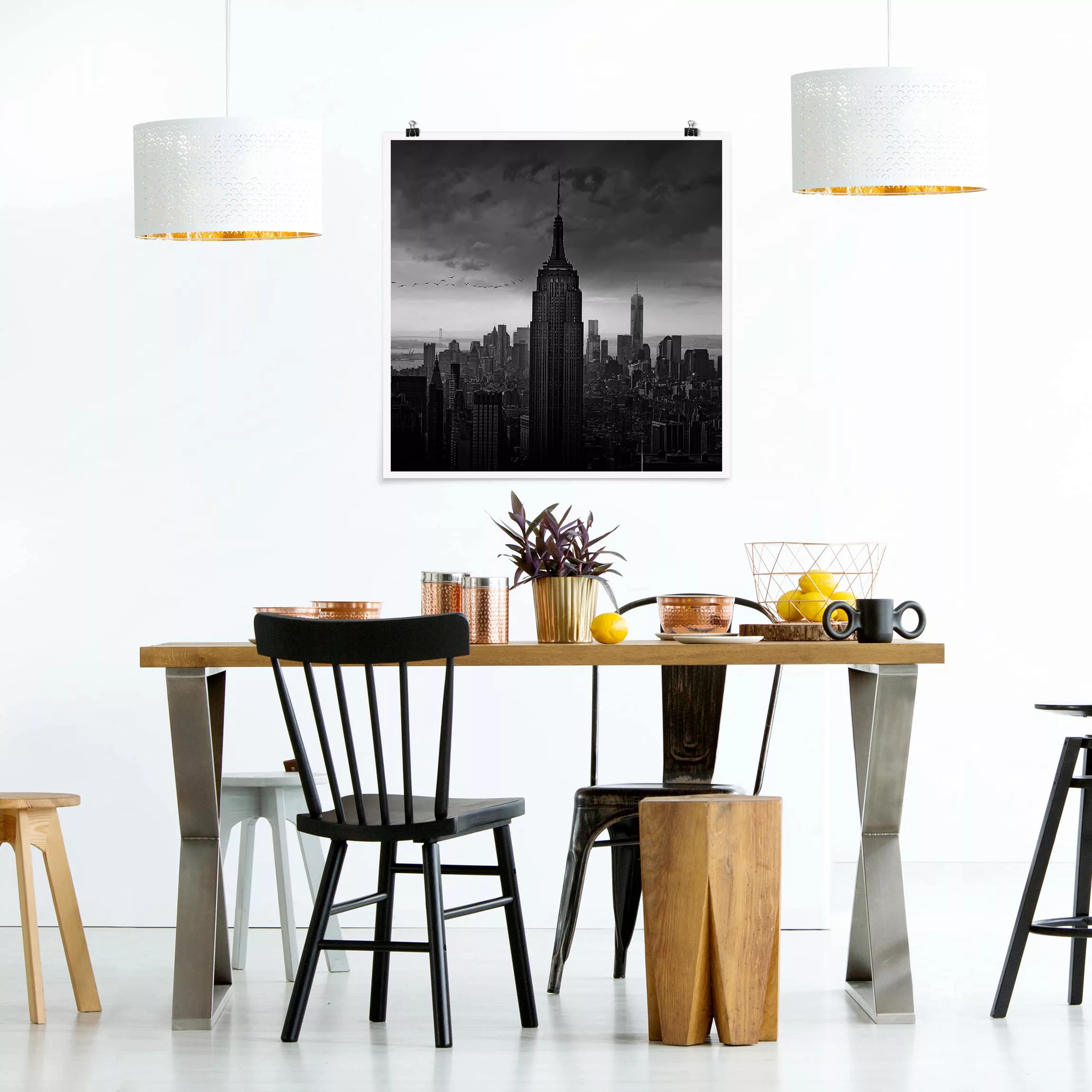 Poster Architektur & Skyline - Quadrat New York Rockefeller View günstig online kaufen