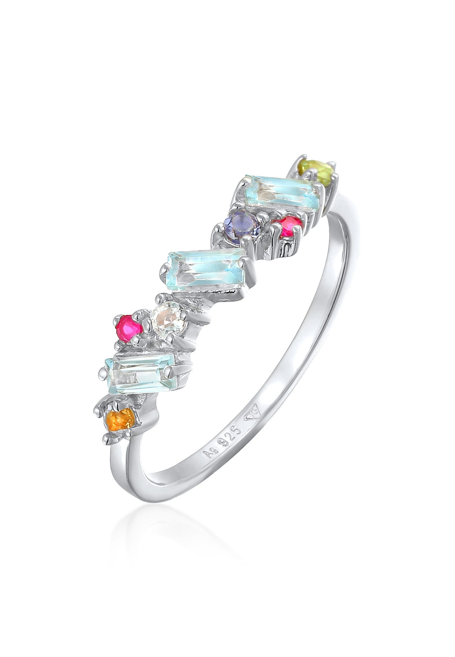 Elli Premium Fingerring Peridot Topas Mondstein günstig online kaufen