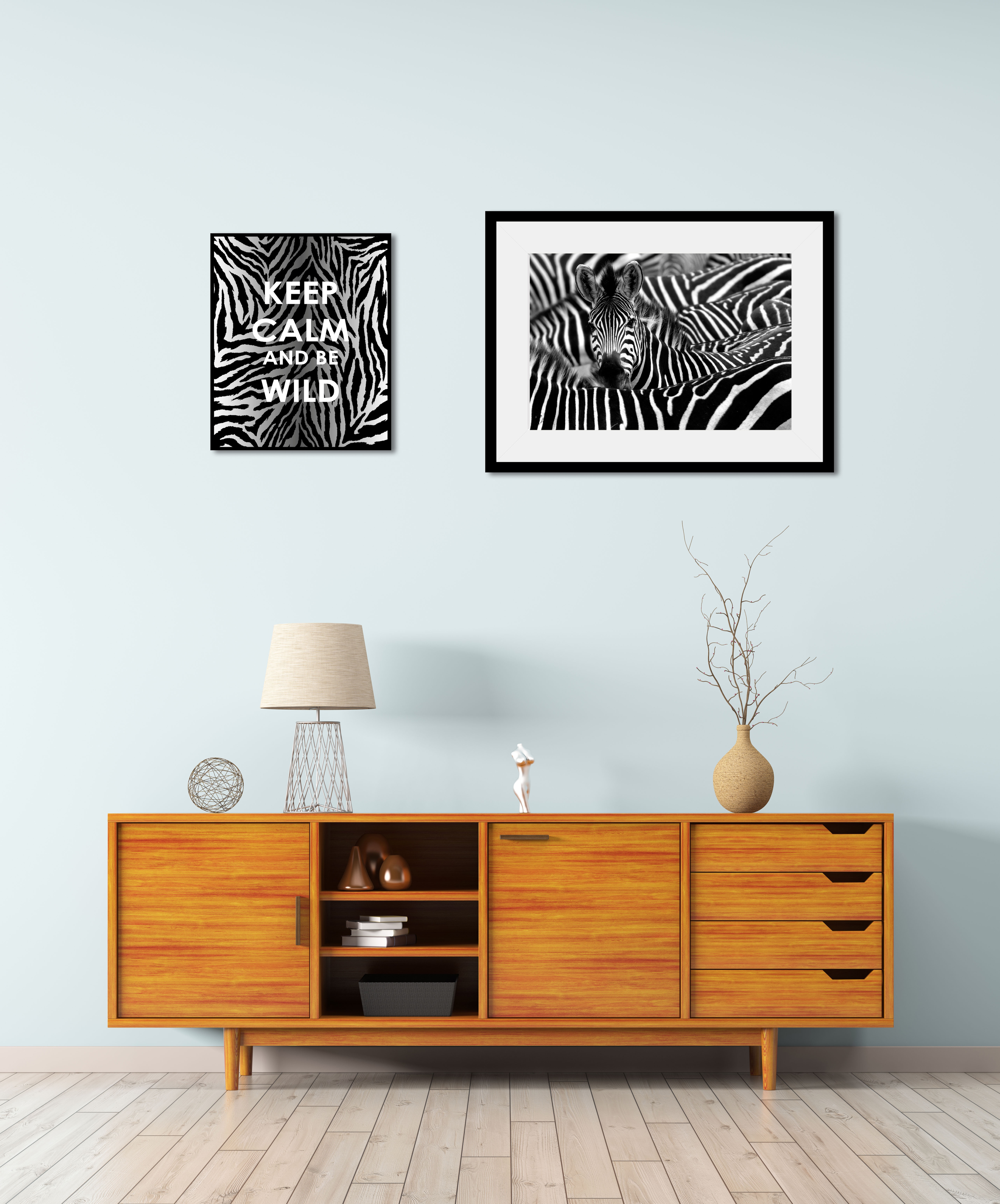 queence Bild "Zebra", Abstrakt, (2 St.), gerahmt günstig online kaufen