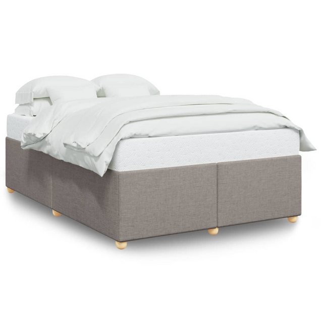 vidaXL Bett, Bettgestell ohne Matratze Taupe 140x200 cm Stoff günstig online kaufen