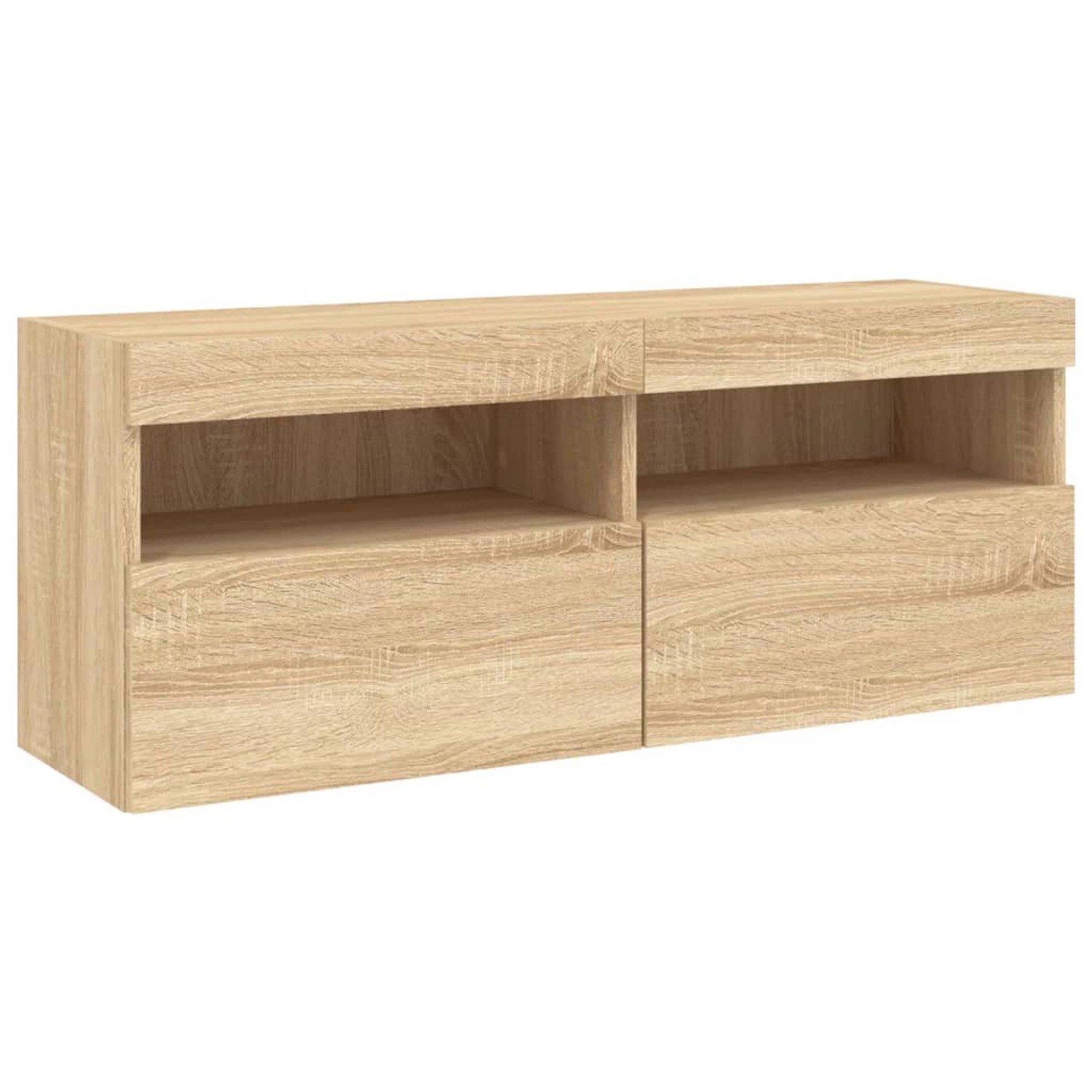 VidaXL TV-Wandschrank mit LED-Leuchten Sonoma-Eiche 100x30x40 cm günstig online kaufen