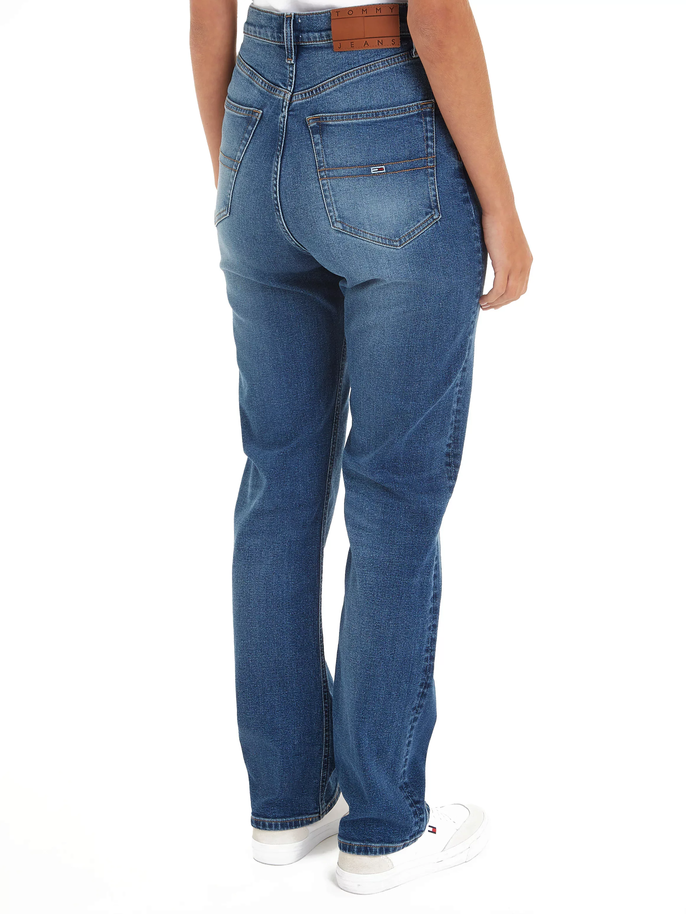 Tommy Jeans Straight-Jeans "JULIE UH STR AH1280", mit Logostickerei günstig online kaufen
