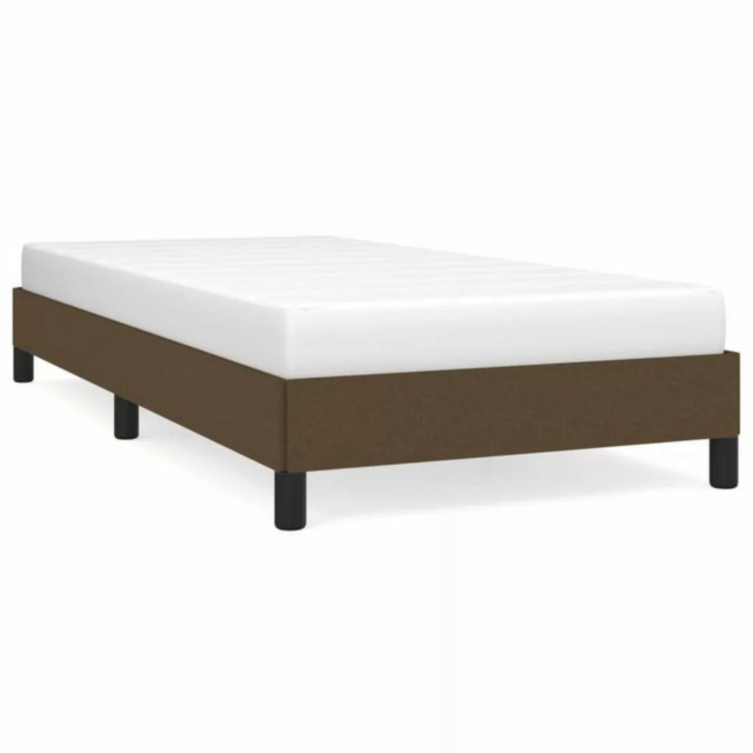 vidaXL Bett Bettgestell Dunkelbraun 90x200 cm Stoff günstig online kaufen