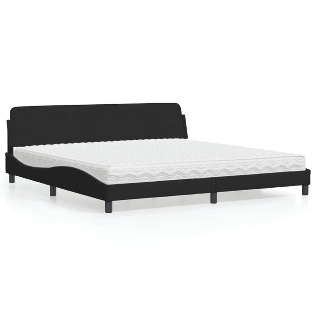 vidaXL Bett Bett mit Matratze Schwarz 200x200 cm Samt günstig online kaufen