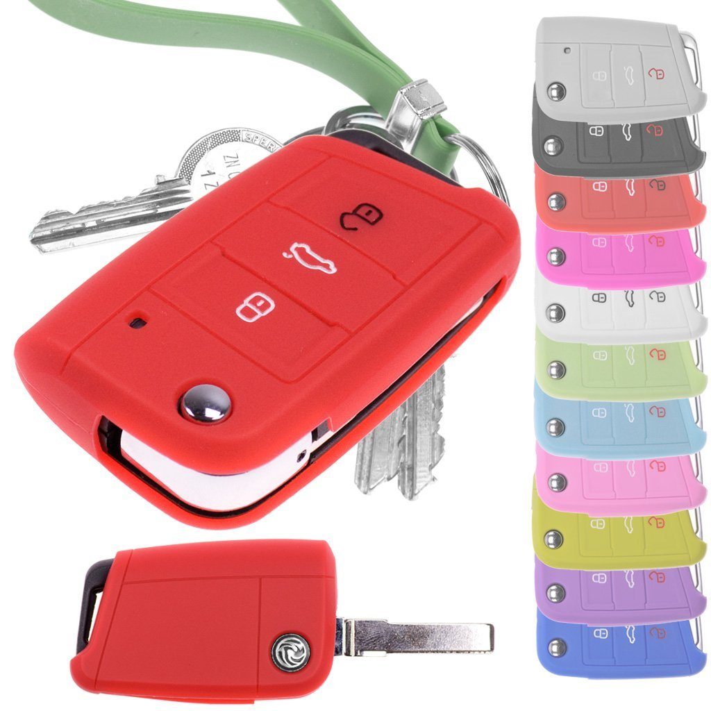 mt-key Schlüsseltasche Autoschlüssel Softcase Silikon Schutzhülle günstig online kaufen