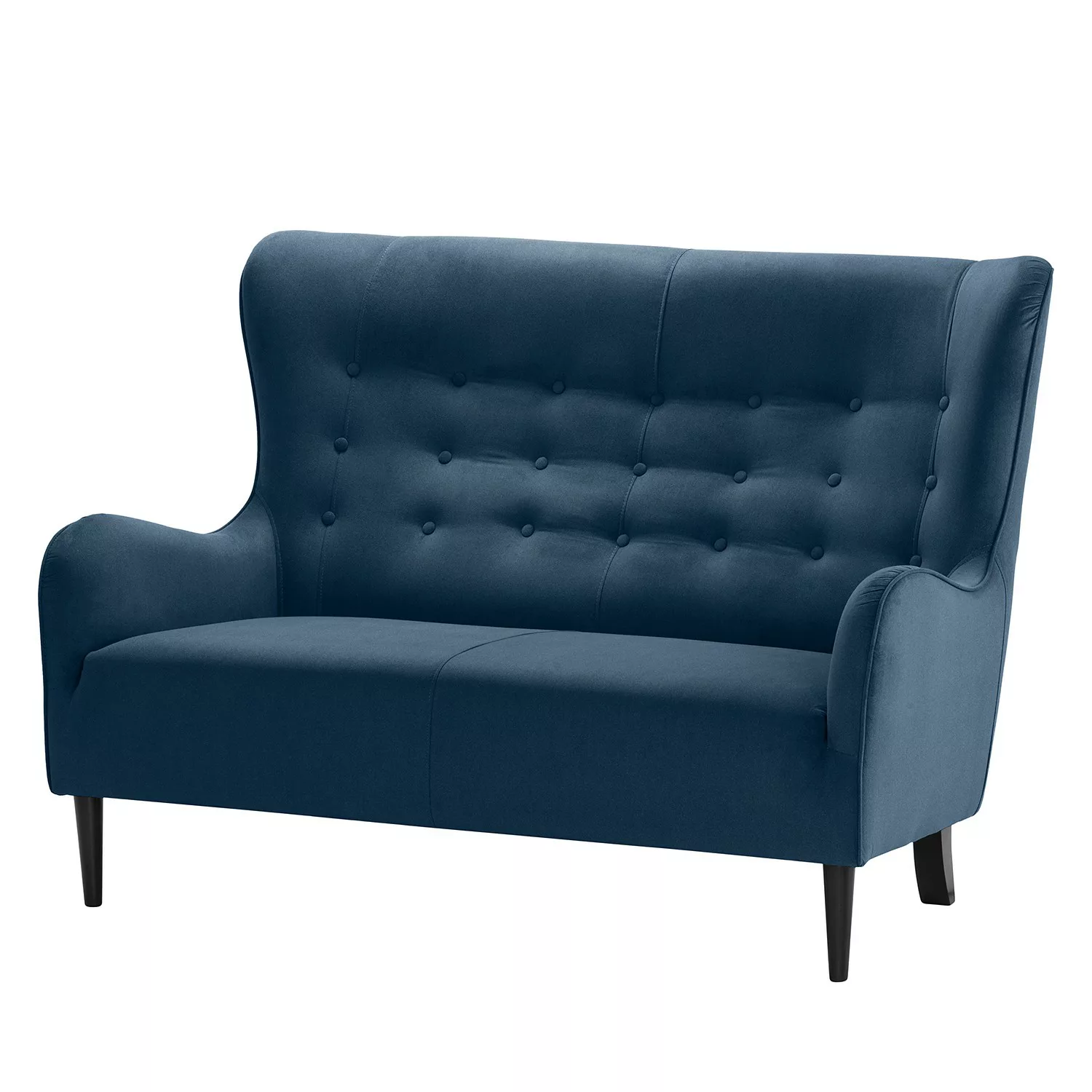 home24 Norrwood Sofa Leke II 2-Sitzer Brilliantblau Microfaser 149x100x97 c günstig online kaufen