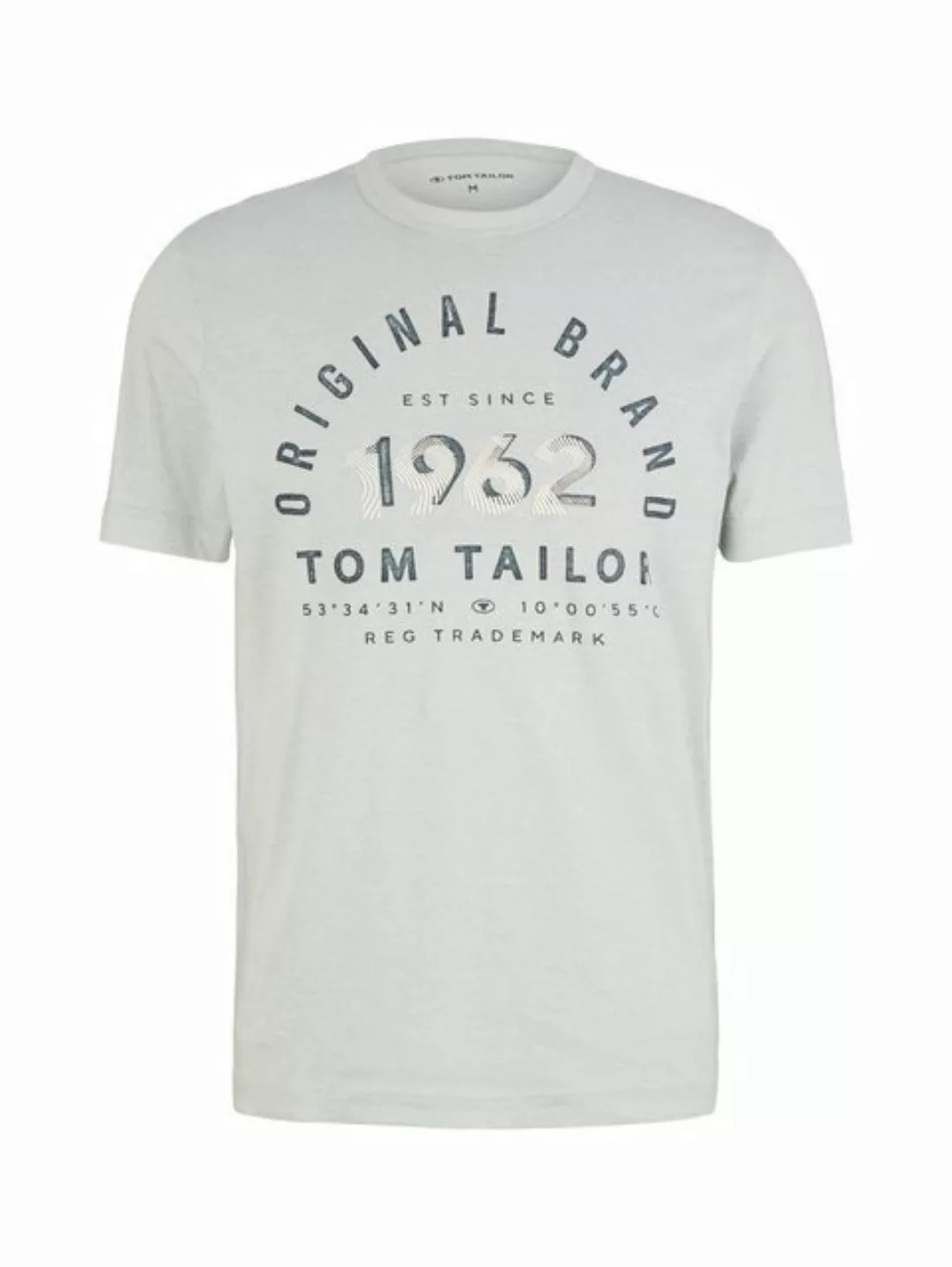 TOM TAILOR T-Shirt Gestreiftes Shirt Rundhals Bedrucktes T-Shirt mit Print günstig online kaufen