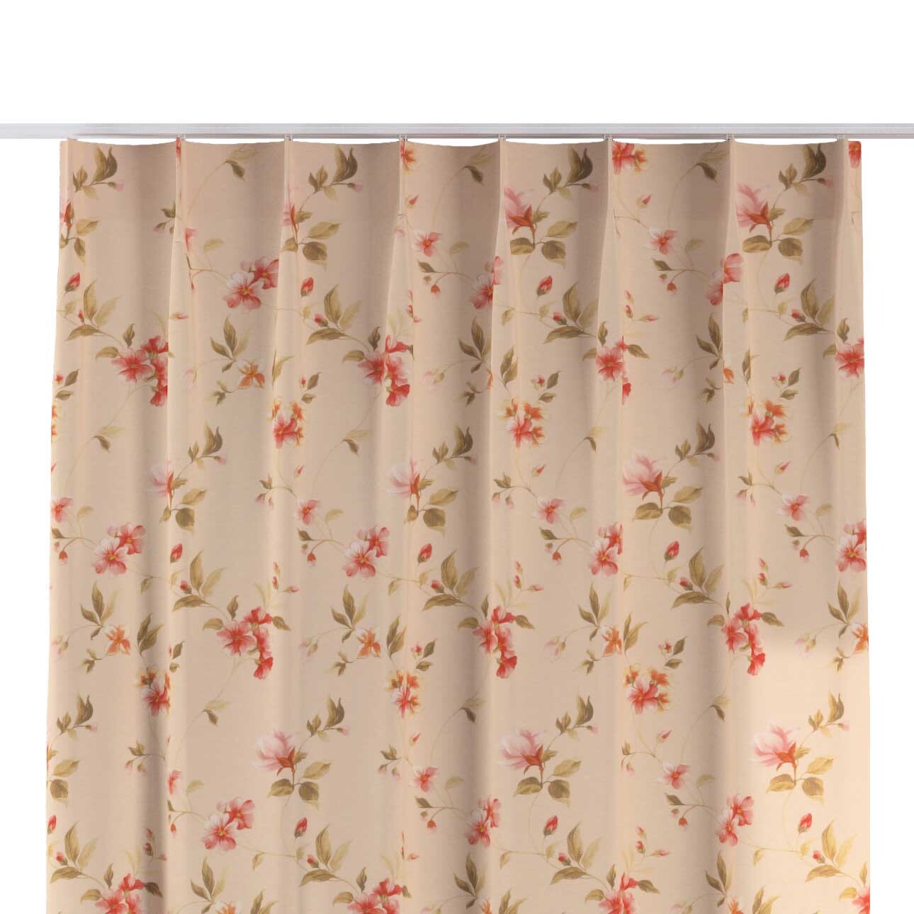 Vorhang mit flämischen 1-er Falten, creme-rosa, Londres (143-88) günstig online kaufen