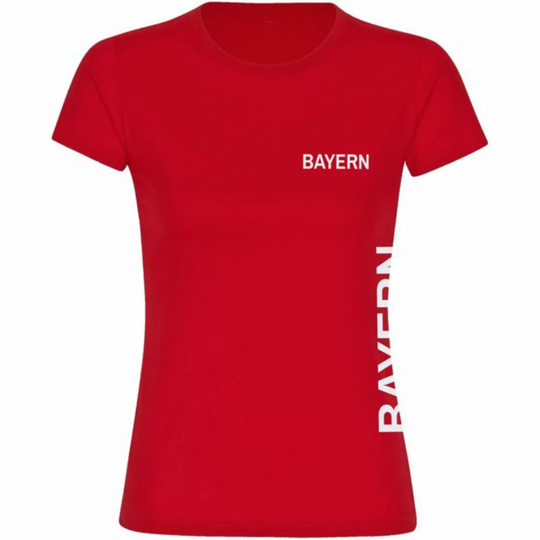 multifanshop T-Shirt Damen Bayern - Brust & Seite - Frauen günstig online kaufen