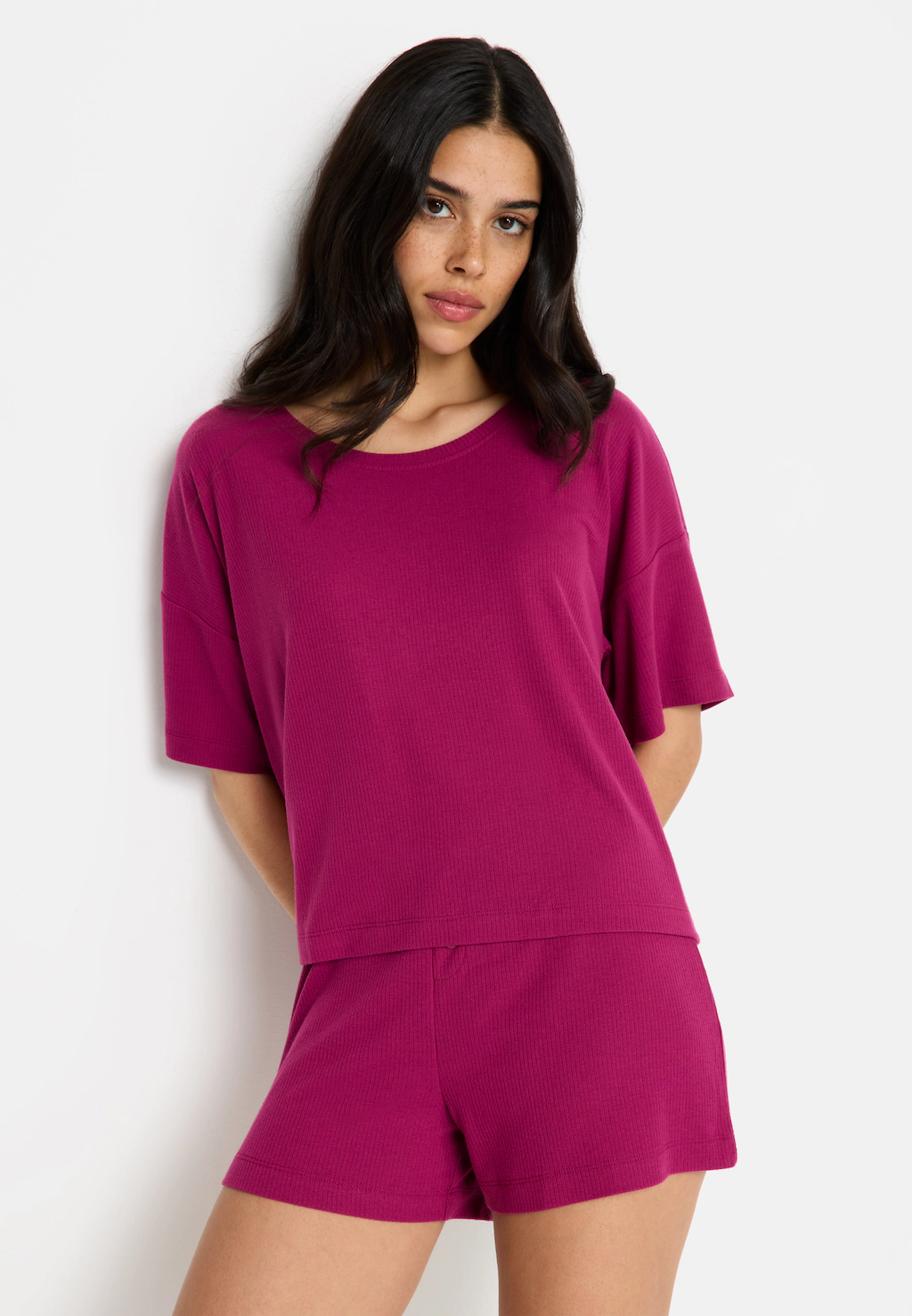 LSCN by LASCANA Shorty, (2 tlg.), mit kleiner Zierknopfleiste günstig online kaufen