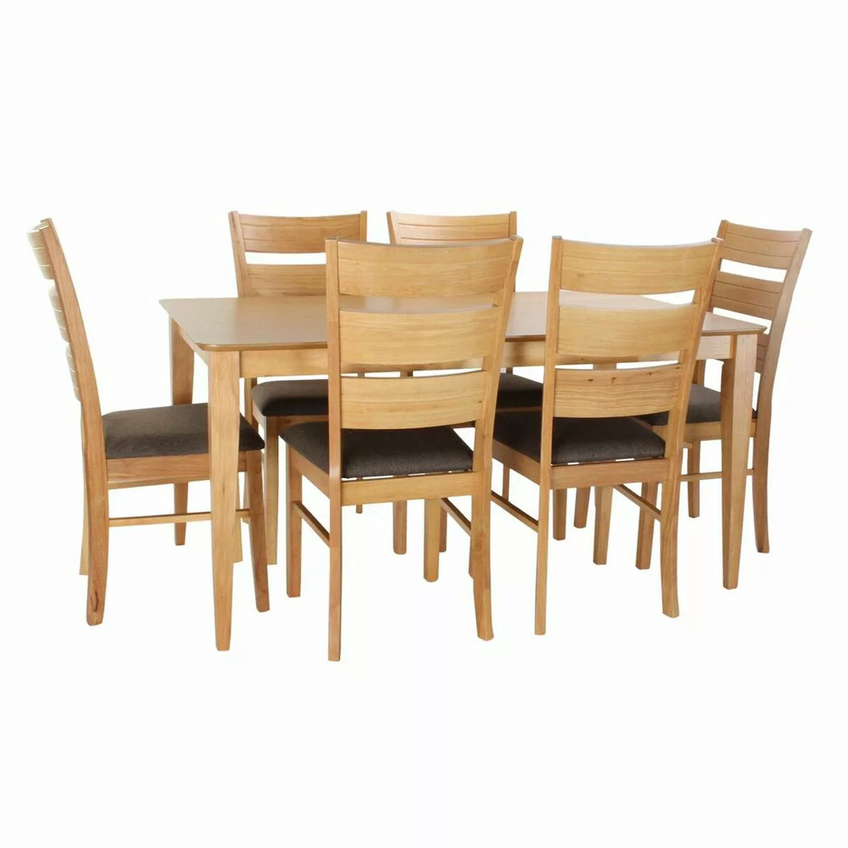 Tisch-set Mit 6 Stühlen Dkd Home Decor Hellbraun Eg Holz Mdf (98 Cm) (150 X günstig online kaufen