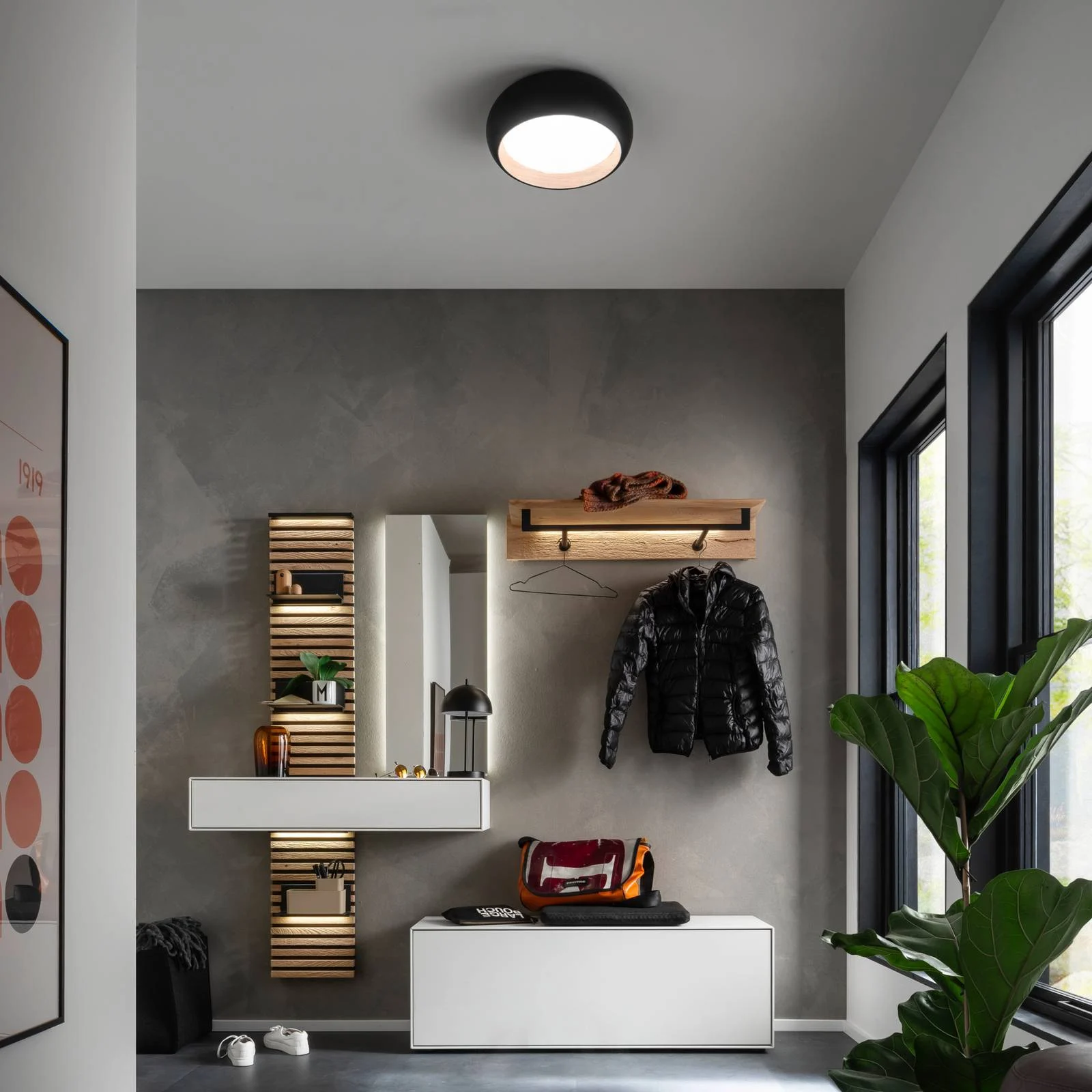 Schöner Wohnen Wood LED-Deckenlampe Ø 40 cm günstig online kaufen