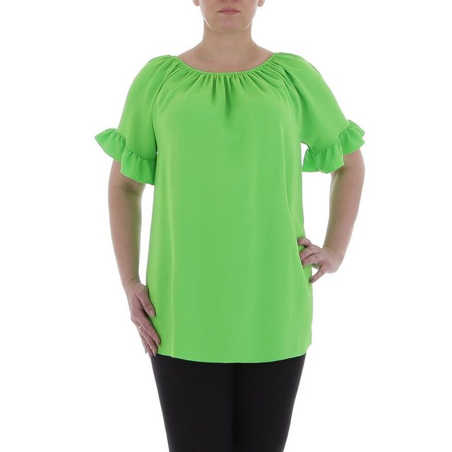 Ital-Design Kurzarmbluse Damen Elegant (85915854) Bluse in Grün günstig online kaufen