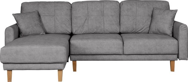 Home affaire Ecksofa "Triplo, Zierkissen, Schlaffunktion, B/T/H: 234/164/89 günstig online kaufen