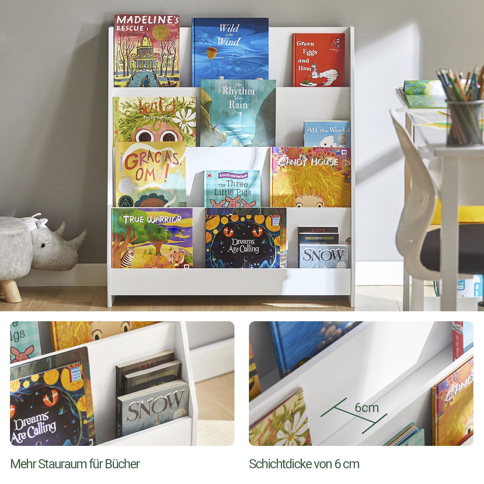 SoBuy Bücherregal DE-KMB32, Kinder Bücherregal Kinderregal, günstig online kaufen