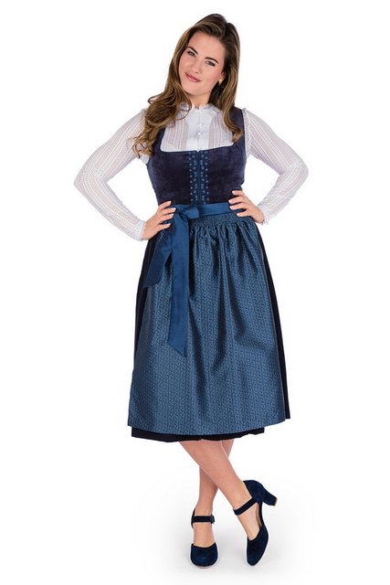 Spieth & Wensky Dirndl Cord Dirndl 2tlg. - ASTRID - dunkelblau günstig online kaufen