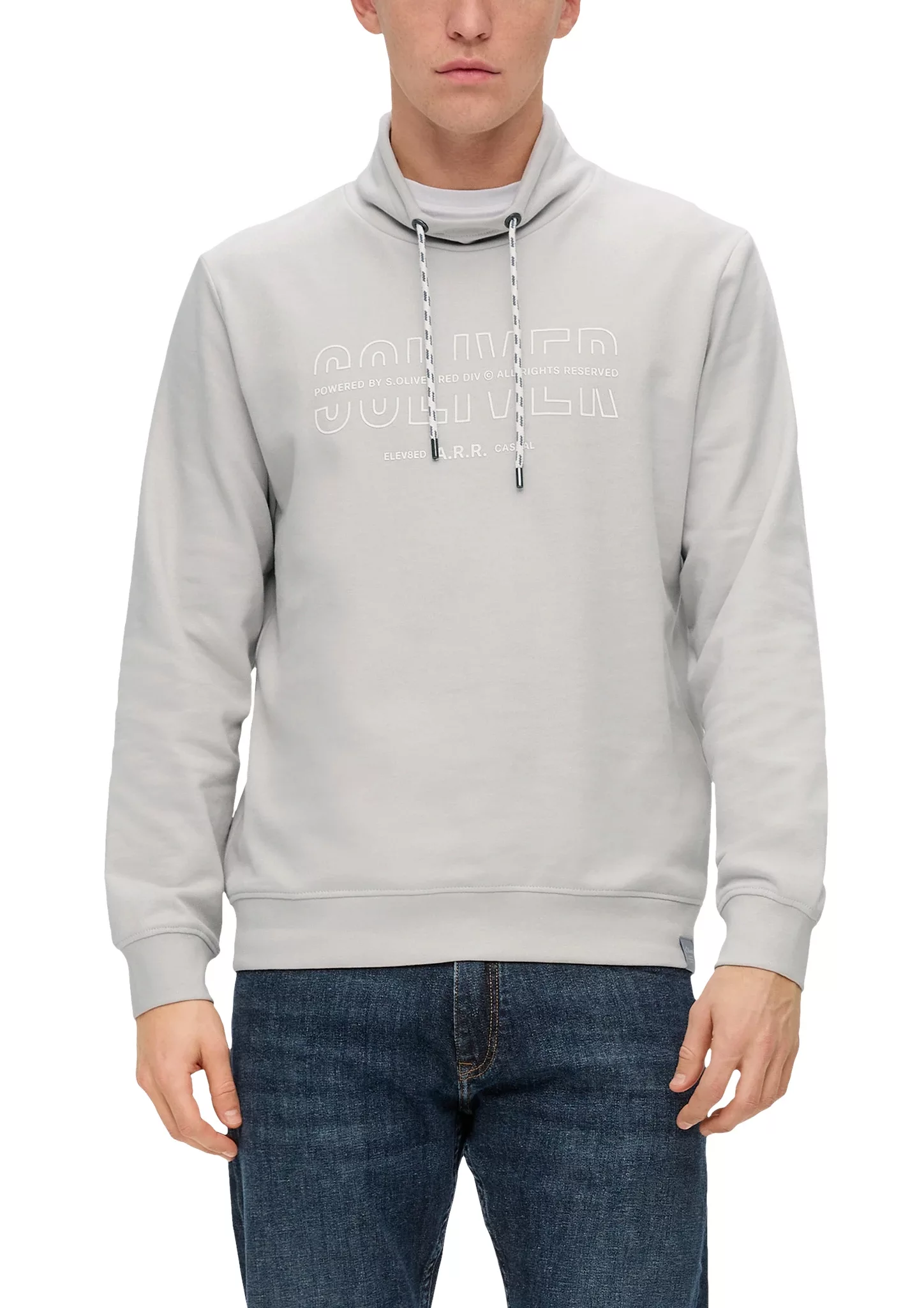 s.Oliver Sweatshirt Sweatshirt mit Logo-Print Durchzugkordel günstig online kaufen