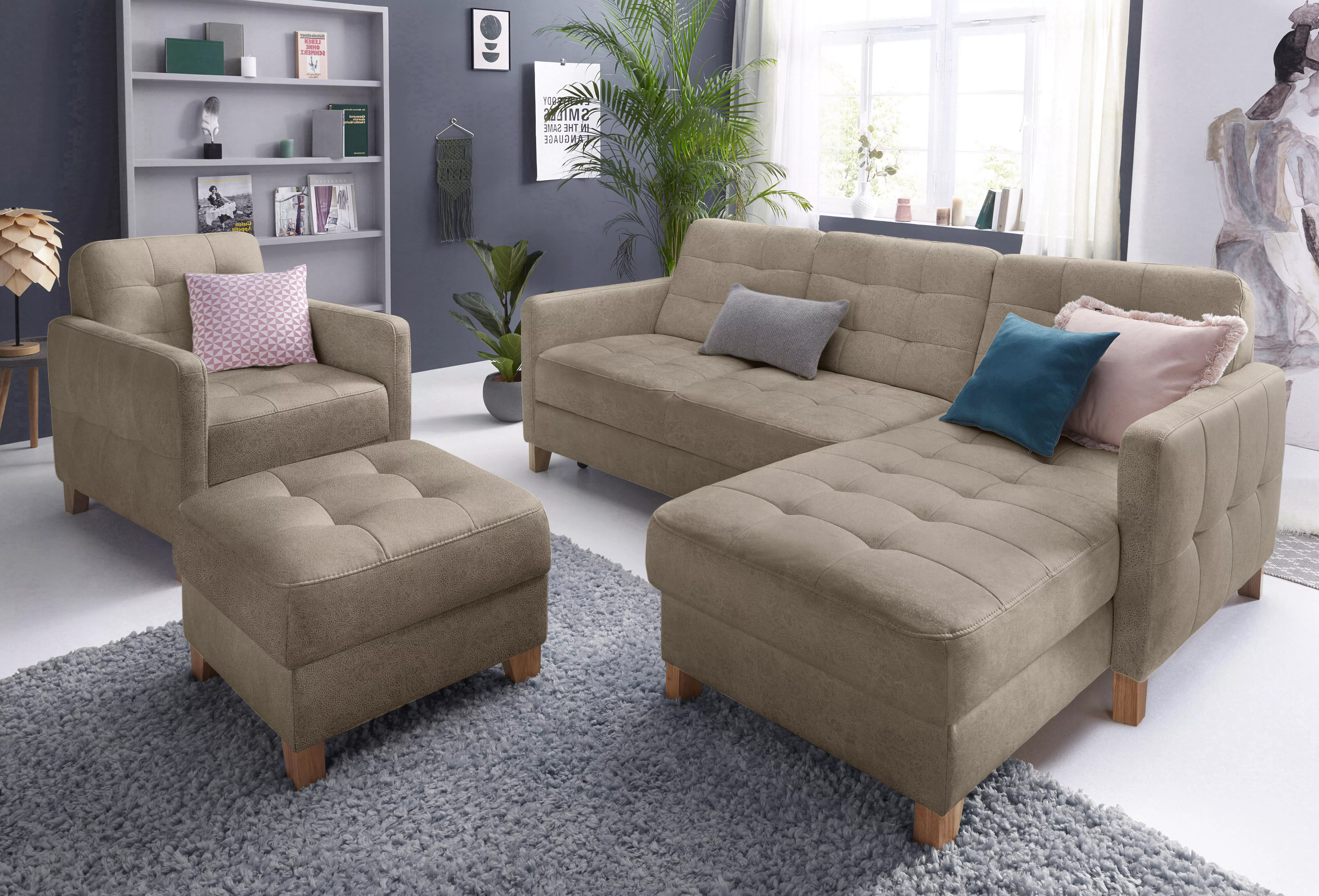 exxpo - sofa fashion Ecksofa "Elio, kompakt und komfortabel, bequem und zei günstig online kaufen