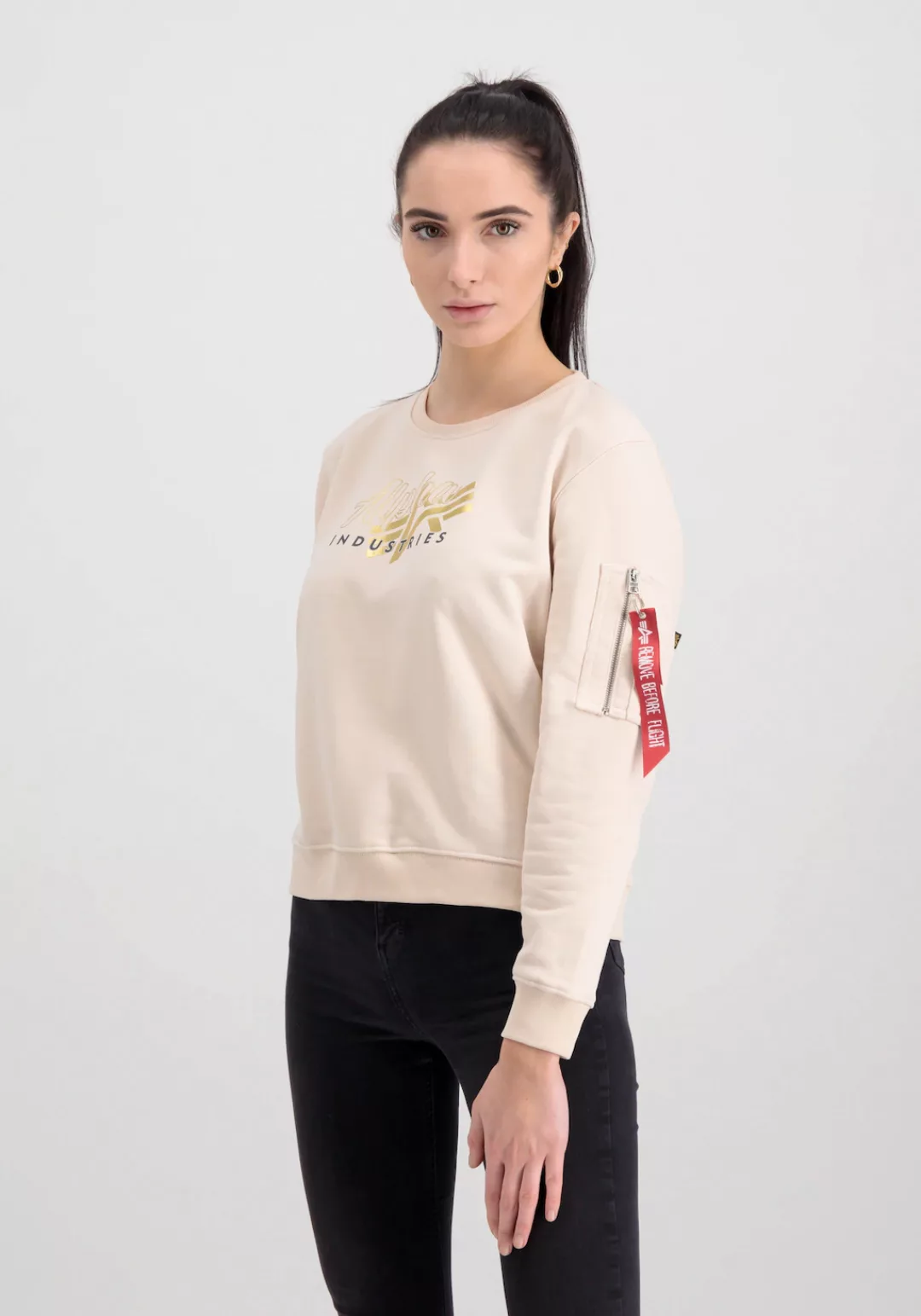 Alpha Industries Sweater "Alpha Industries Women - Sweatshirts Gold Logo Sw günstig online kaufen