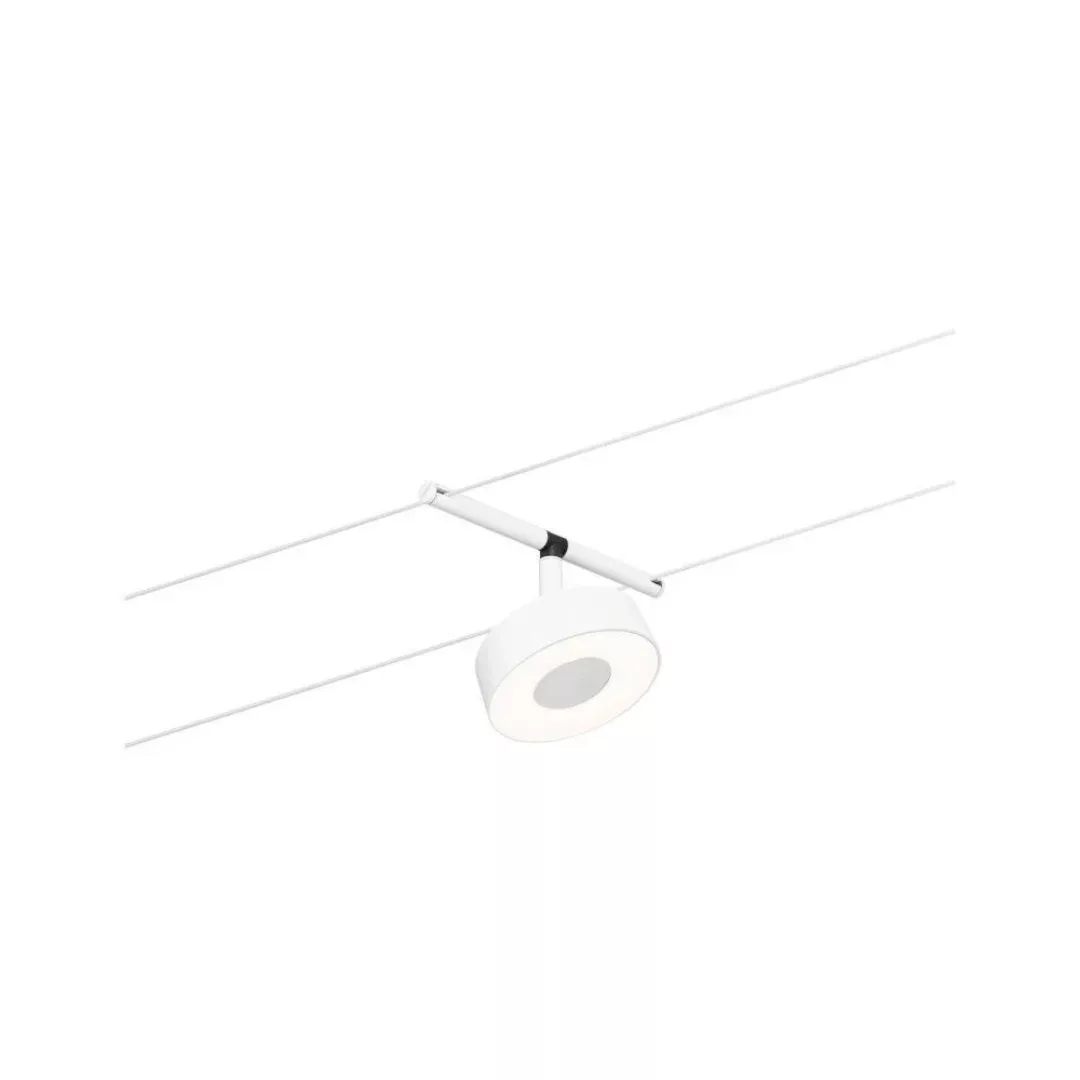 LED Seilsystem Spot Circle in Weiß-matt und Chrom 5W 180lm günstig online kaufen