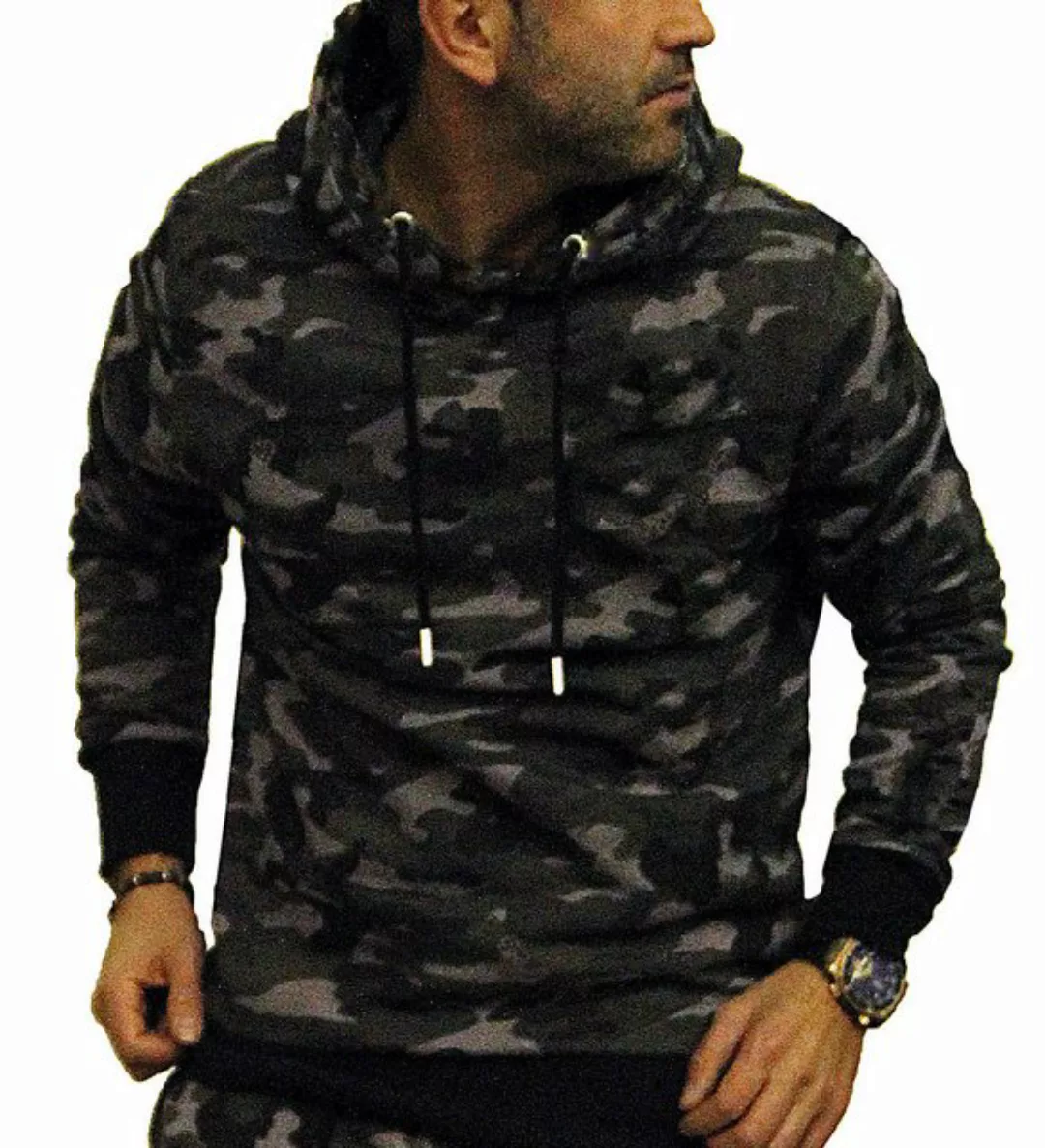 RMK Kapuzenpullover Herren Pullover Hoodie mit Kapuze in Camouflage, Tartmu günstig online kaufen