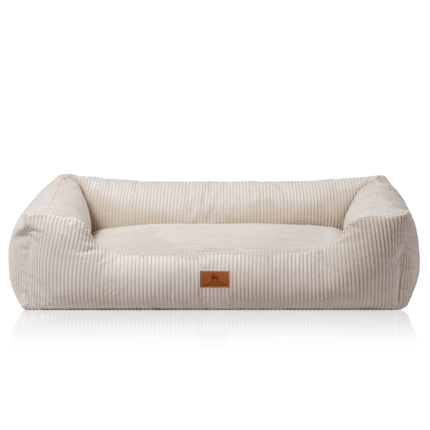 Knuffelwuff Hundebett Olivia Cord XL 105 x 75cm Beige günstig online kaufen