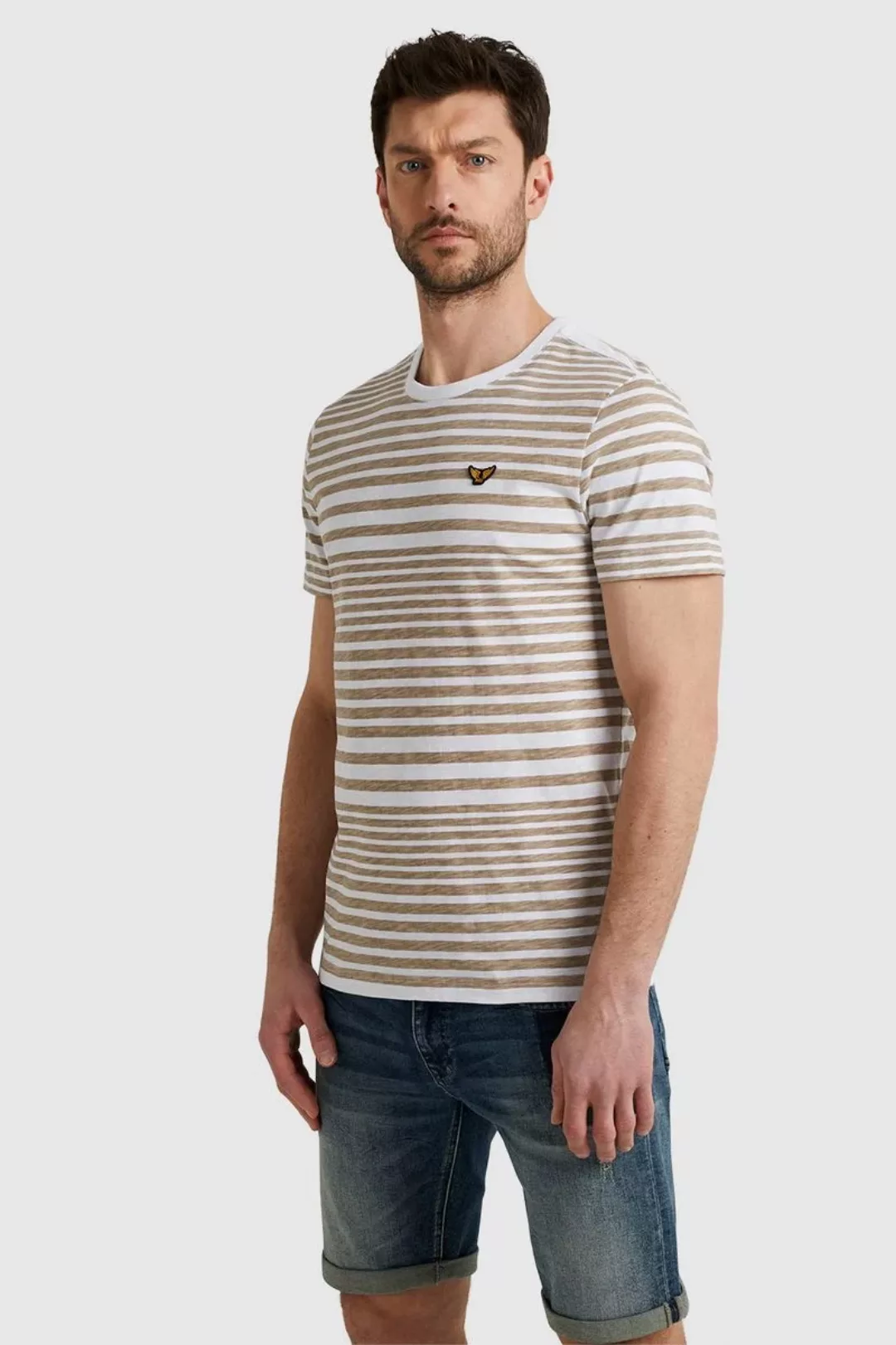 PME Legend T-Shirt Streifen Braun - Größe XL günstig online kaufen