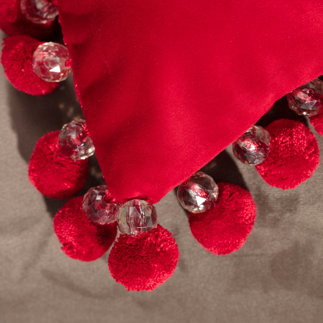 Kissenhülle Glamour 43x43cm, rot, 43x43, Velvet (704-15) günstig online kaufen