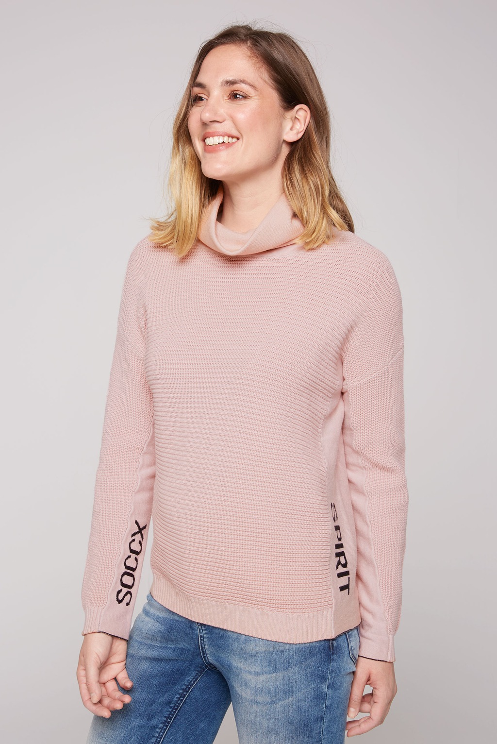 SOCCX Rollkragenpullover, aus Baumwolle günstig online kaufen