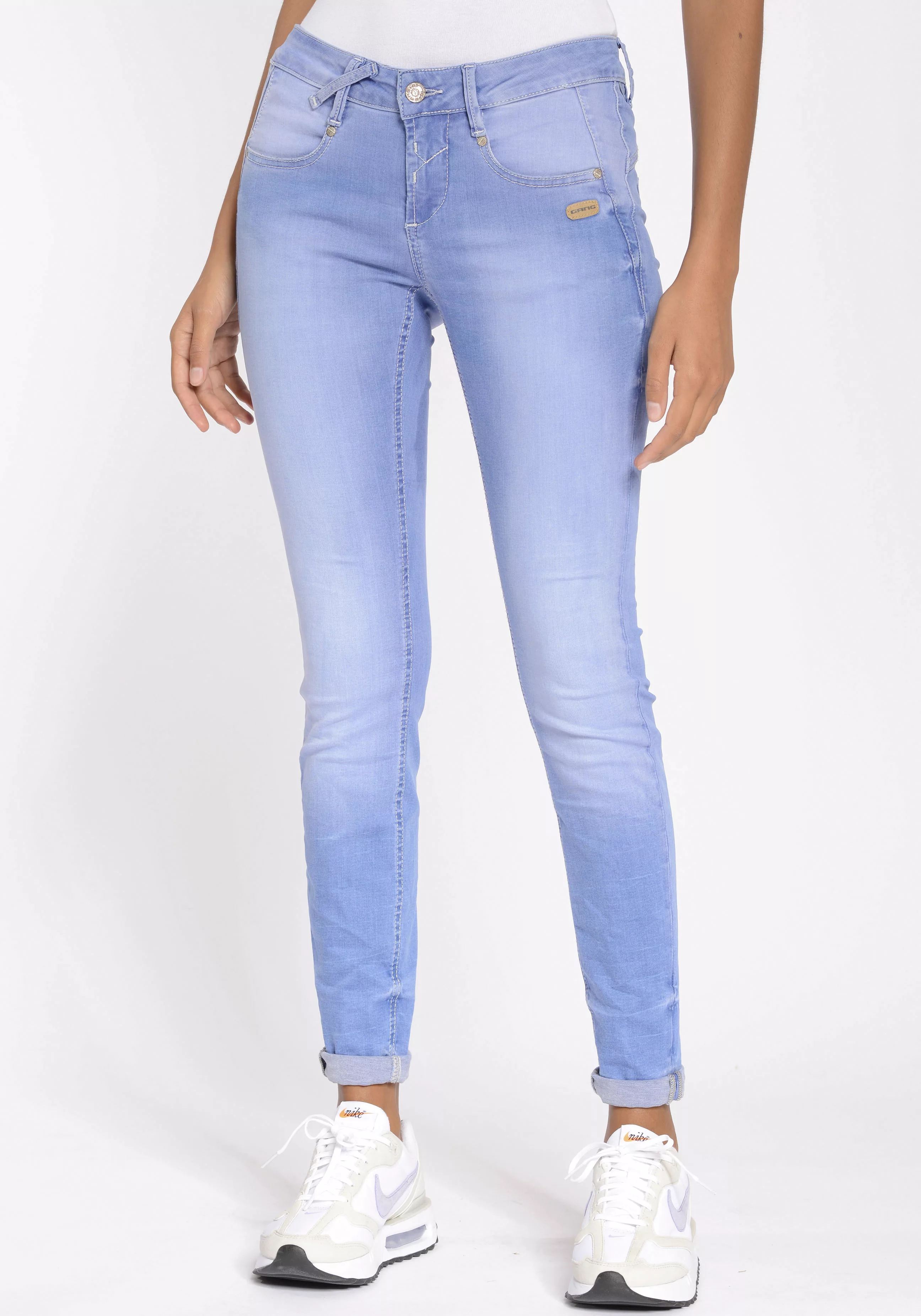 GANG Skinny-fit-Jeans 94NELE mit Stretch und seitlichen Dreieckseinsätzen günstig online kaufen