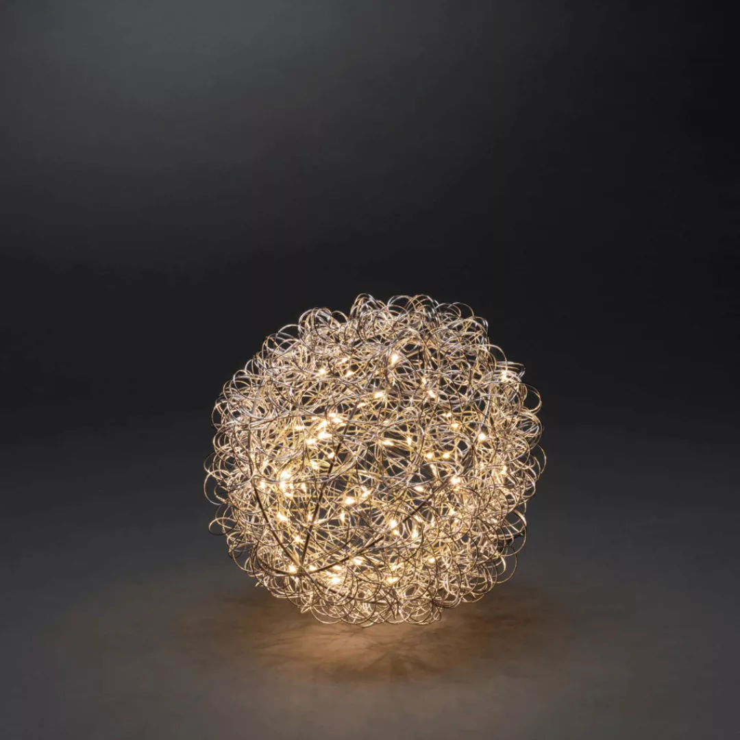 LED-Dekoleuchte Drahtball, Ø 25cm, 80 LEDs günstig online kaufen
