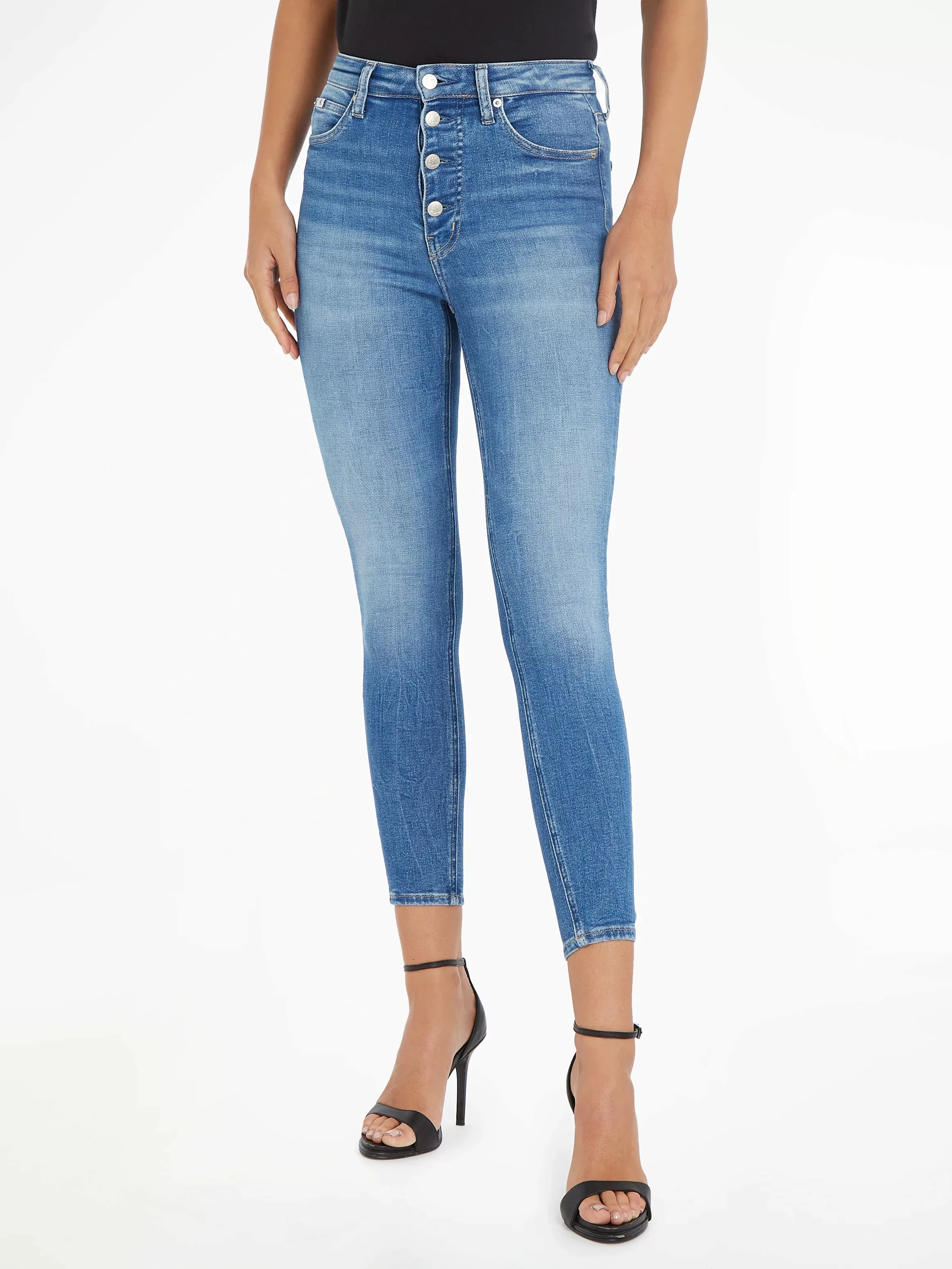 Calvin Klein Jeans Skinny-fit-Jeans HIGH RISE SUPER SKINNY ANKLE im 5-Pocke günstig online kaufen