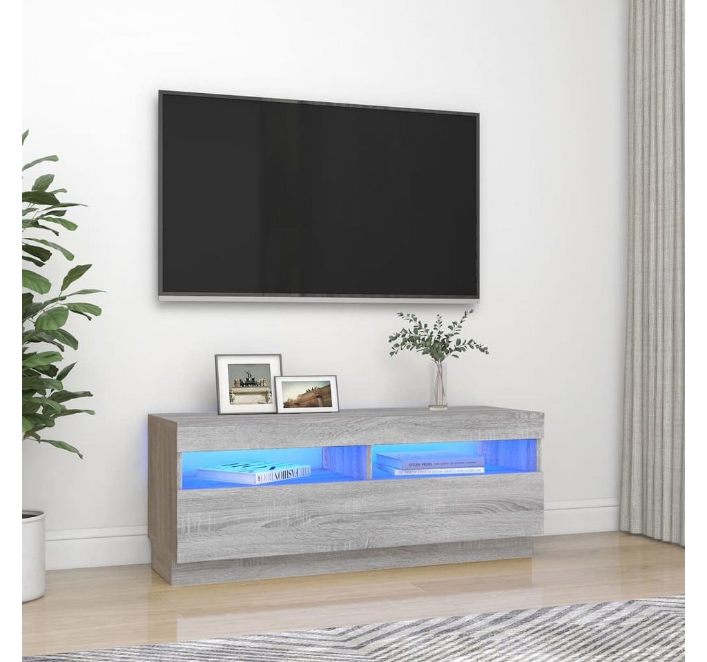 vidaXL TV-Schrank TV-Schrank mit LED Leuchten Grau Sonoma 100x35x40 cm TV-L günstig online kaufen