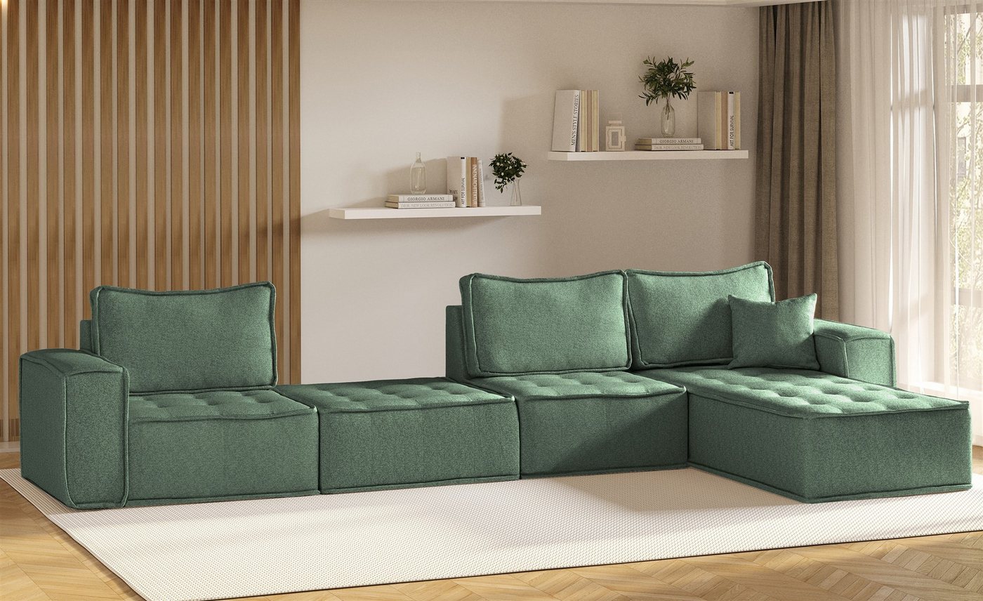 Fun Möbel Ecksofa Modulsofa 4-teilig SANDE XL in Stoff, Alle Module zu Syst günstig online kaufen