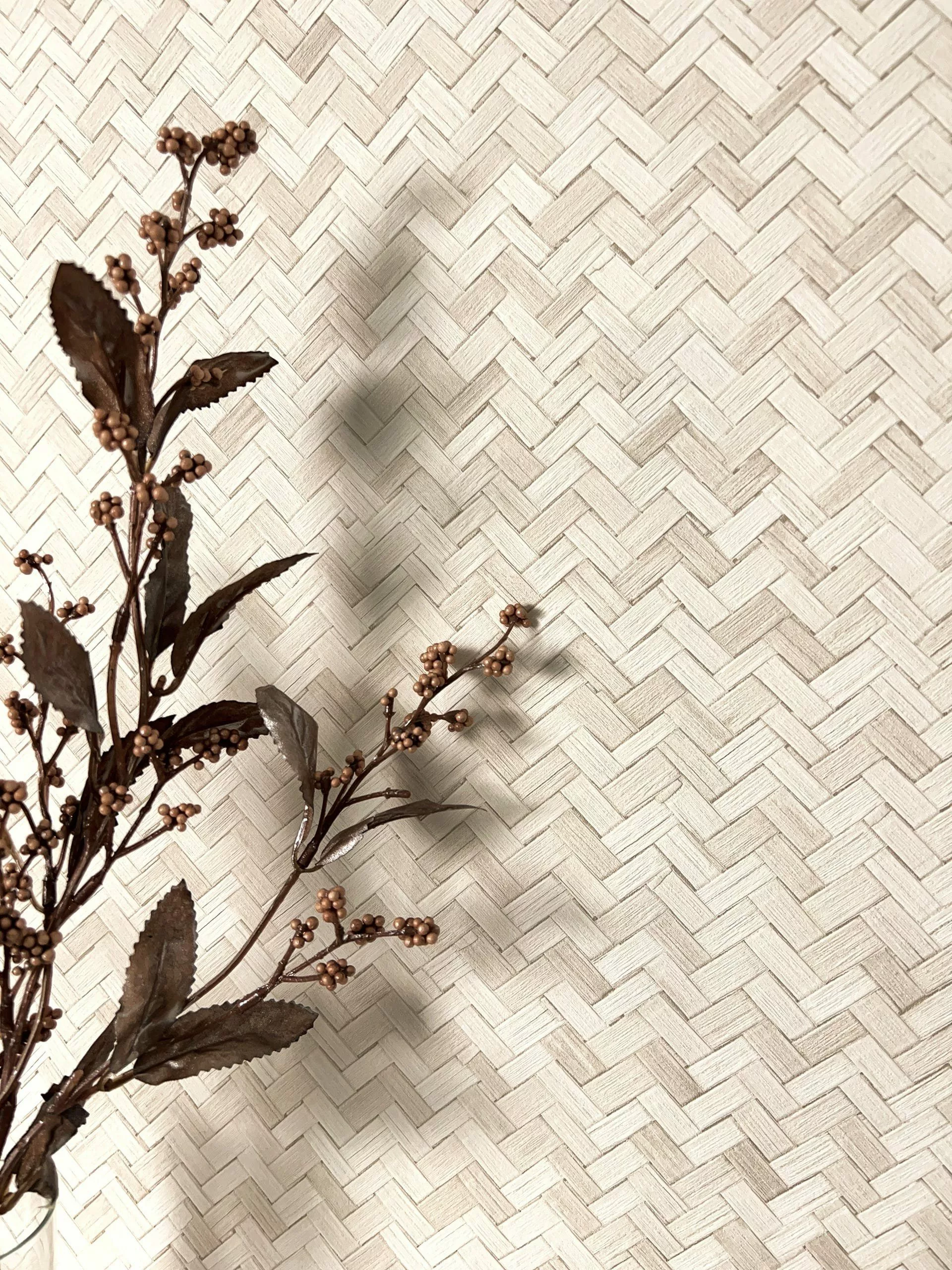 Newroom Vliestapete, Creme Tapete Boho Rattan günstig online kaufen