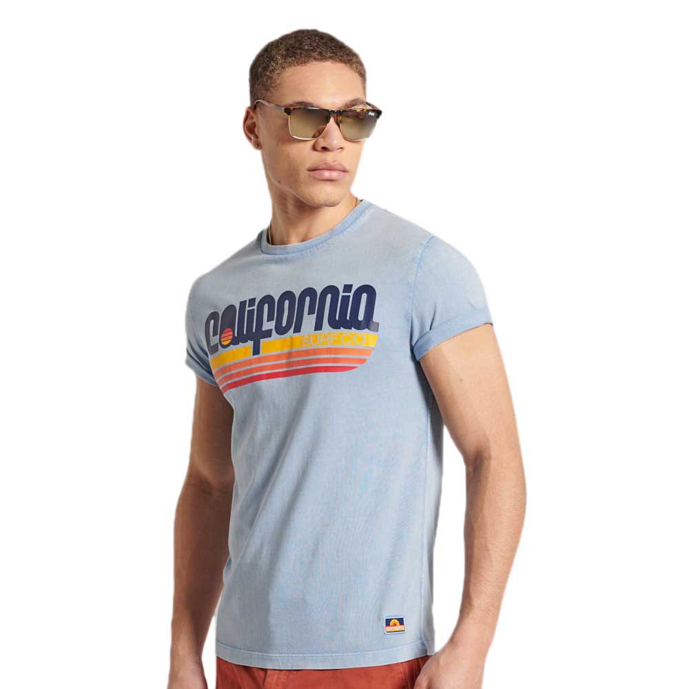 Superdry Cali Surf Graphic 220 Kurzärmeliges T-shirt L Forever Blue günstig online kaufen