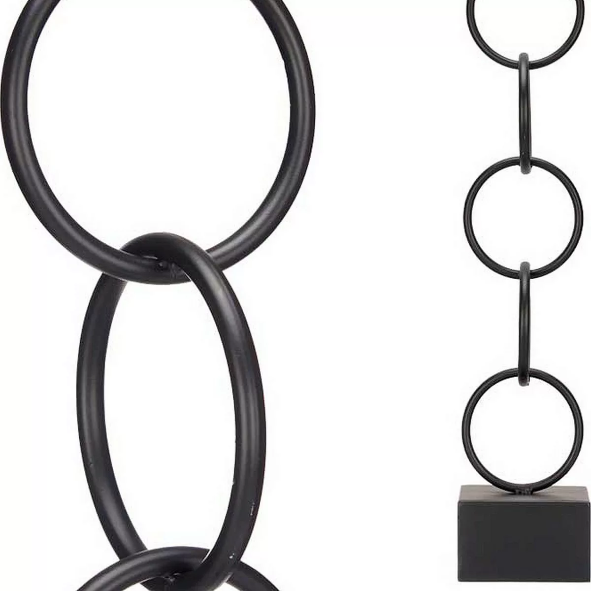 Deko-figur Ringe Schwarz Metall (12,5 X 60,5 X 12,5 Cm) günstig online kaufen
