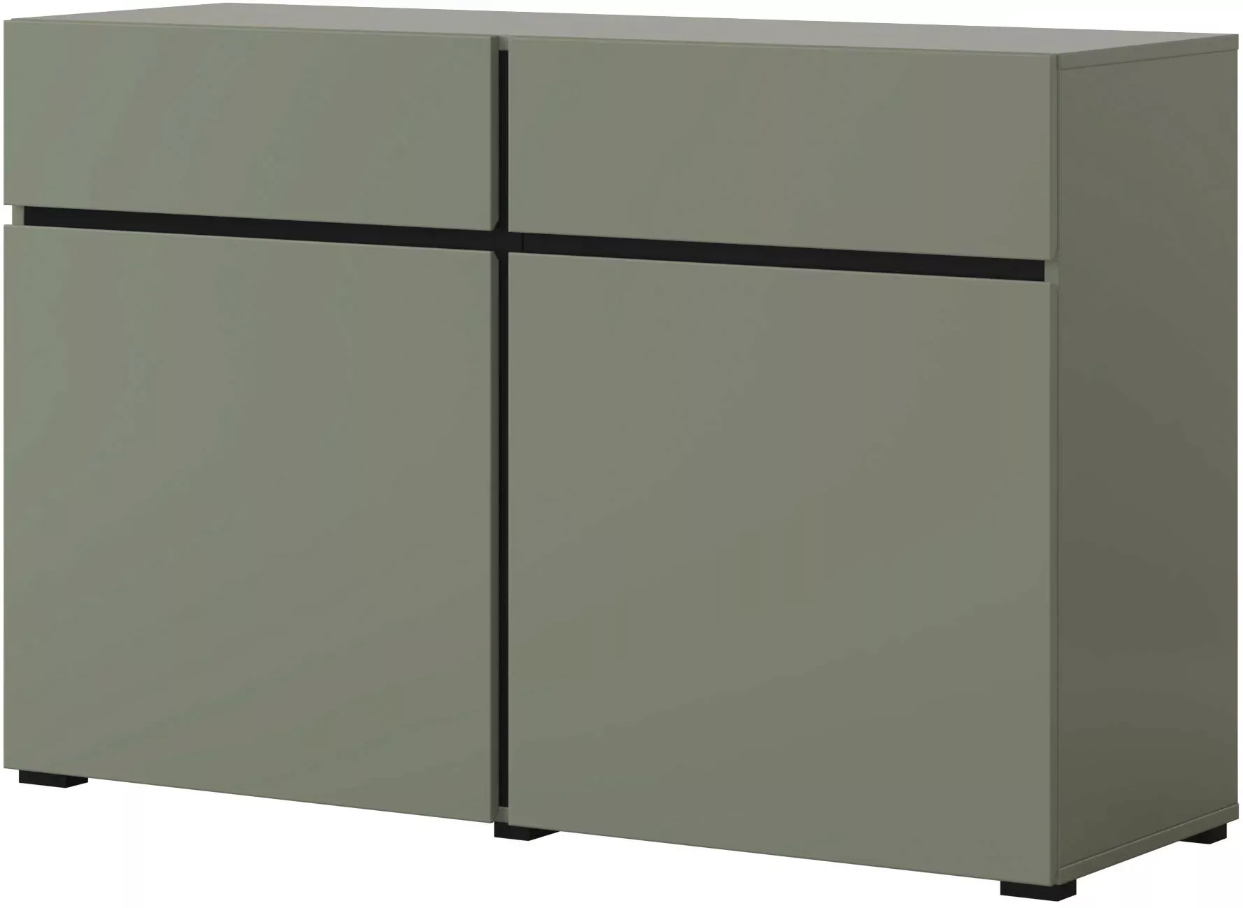 INOSIGN Sideboard "Cross,Breite 119,5 cm, moderne grifflose Kommode,2 Türen günstig online kaufen