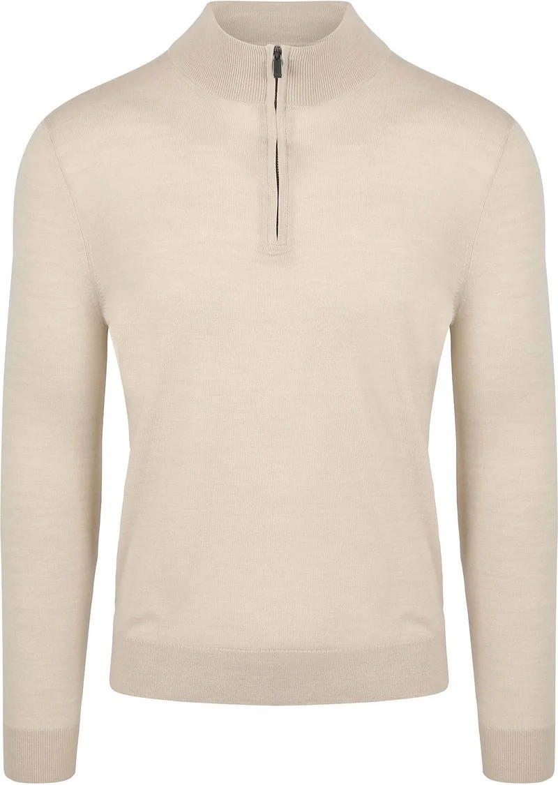 Suitable Merino Half Zip Pullover Ecru - Größe XXL günstig online kaufen