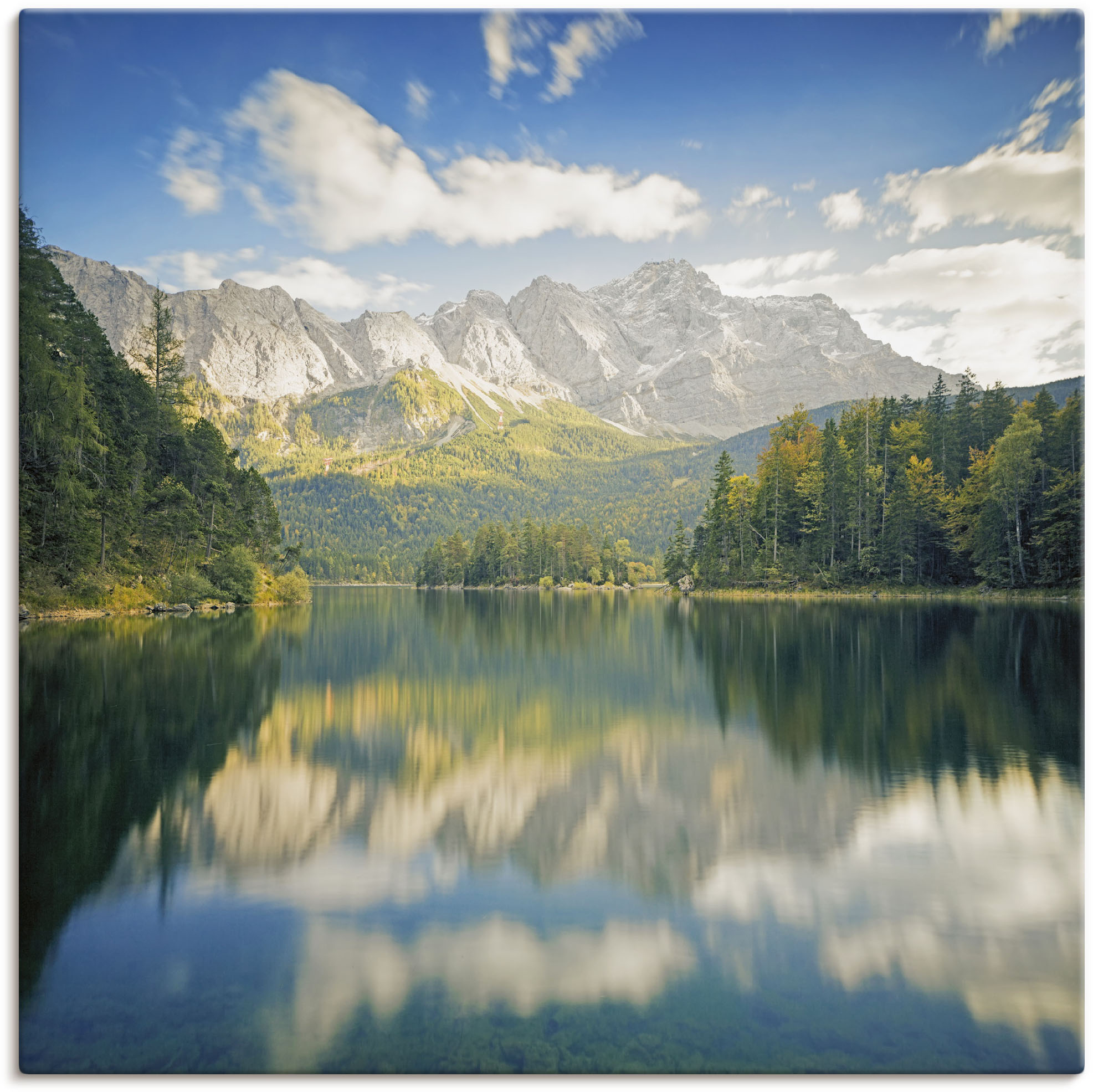 Artland Wandbild "Zugspitze mit Eibsee", Berge & Alpenbilder, (1 St.), als günstig online kaufen