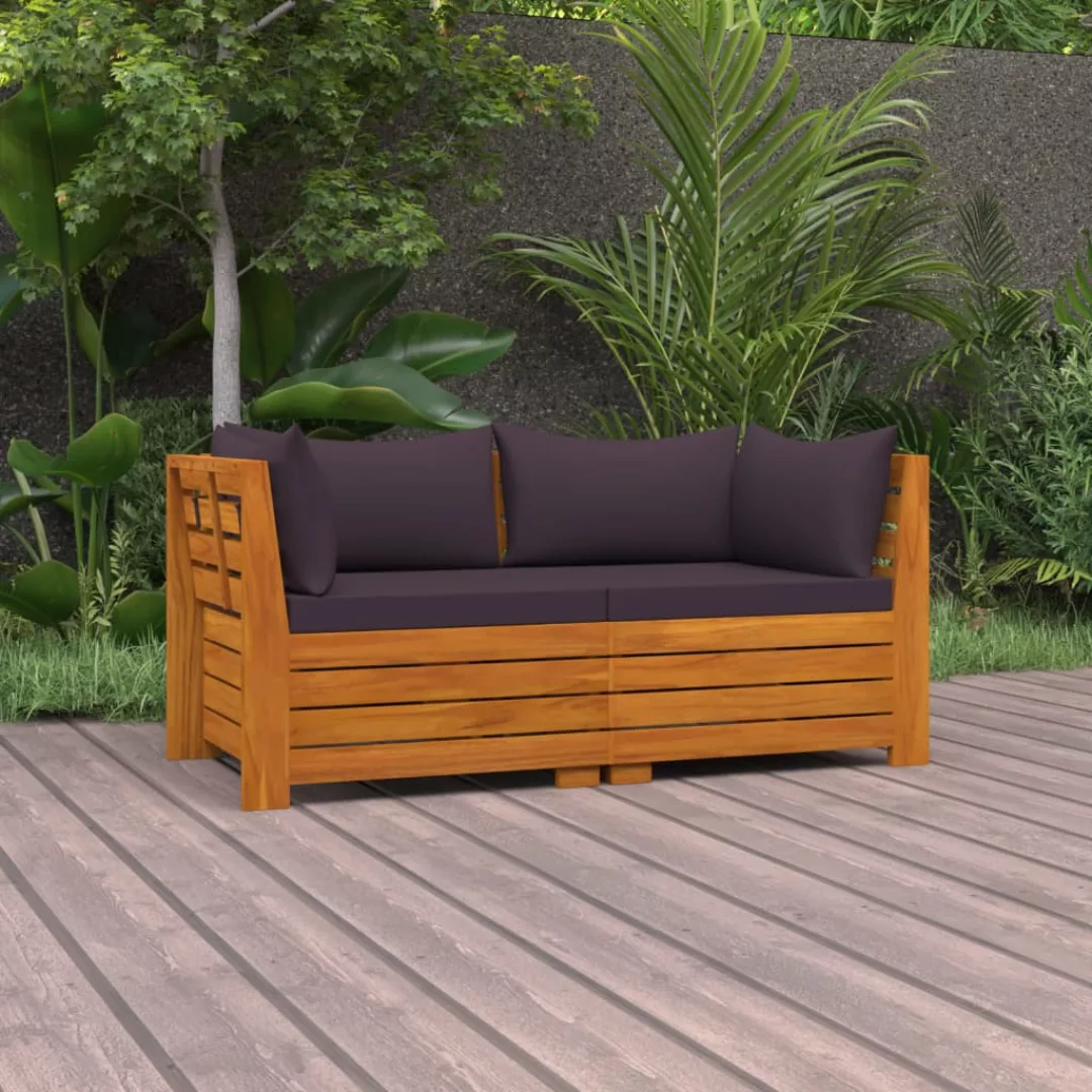 2-sitzer-gartensofa Mit Kissen Massivholz Akazie günstig online kaufen