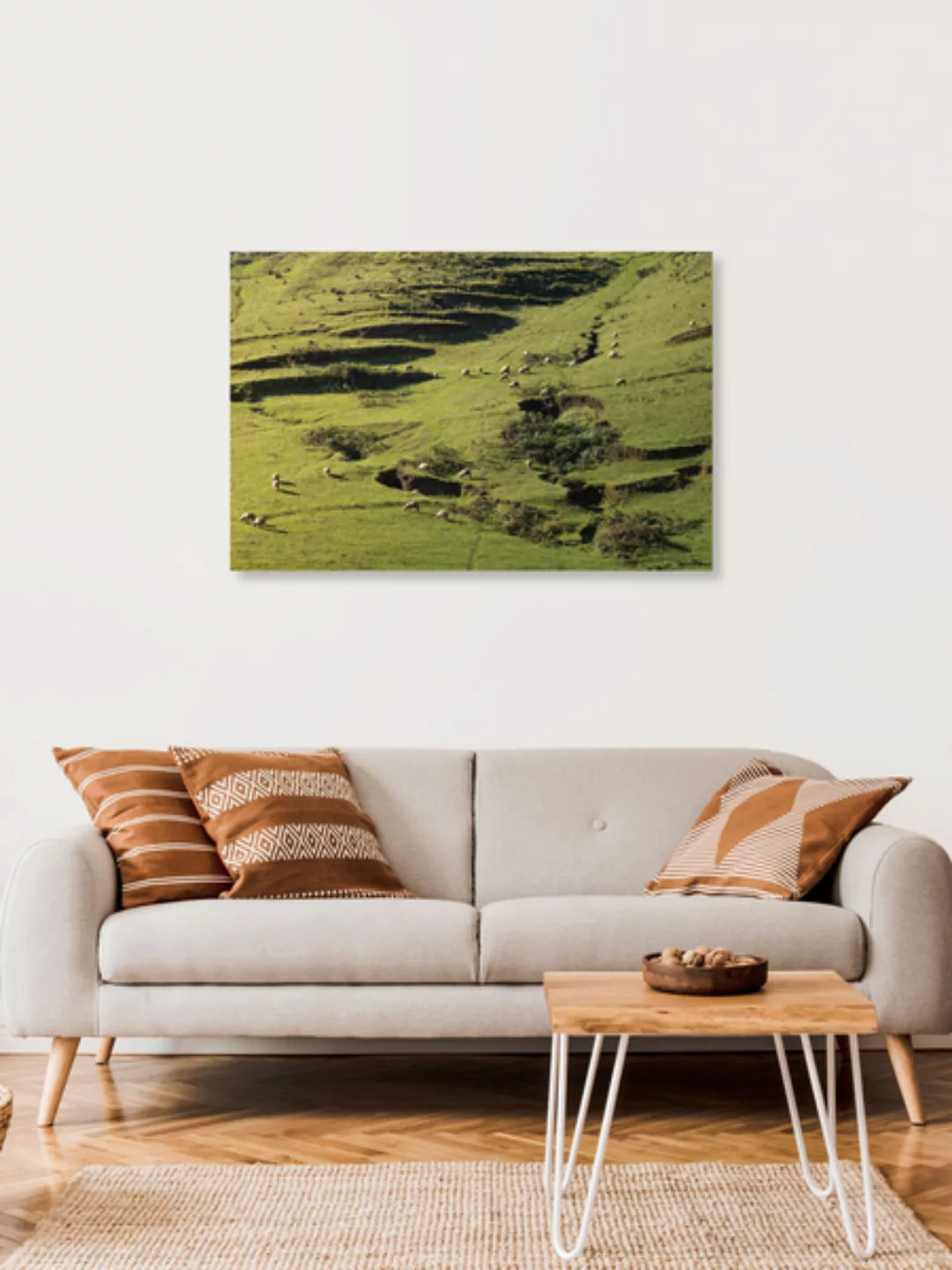 Poster / Leinwandbild - Prairie Sheep At Sunset günstig online kaufen