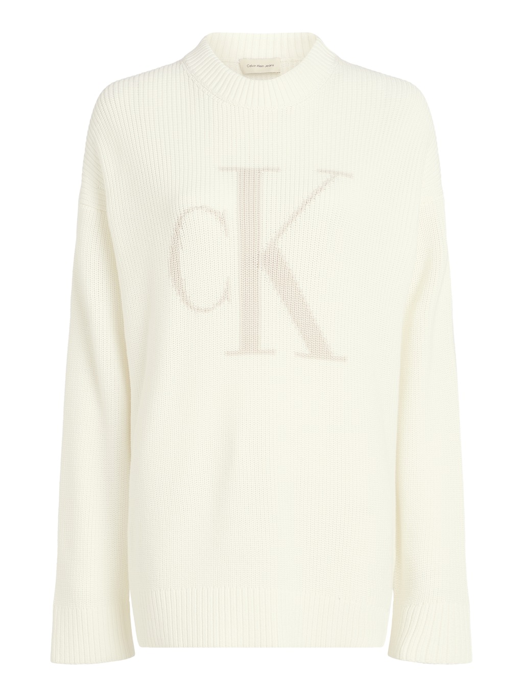 Calvin Klein Jeans Strickpullover CK INTARSIA HIGH NECK SWEATER mit Logosti günstig online kaufen