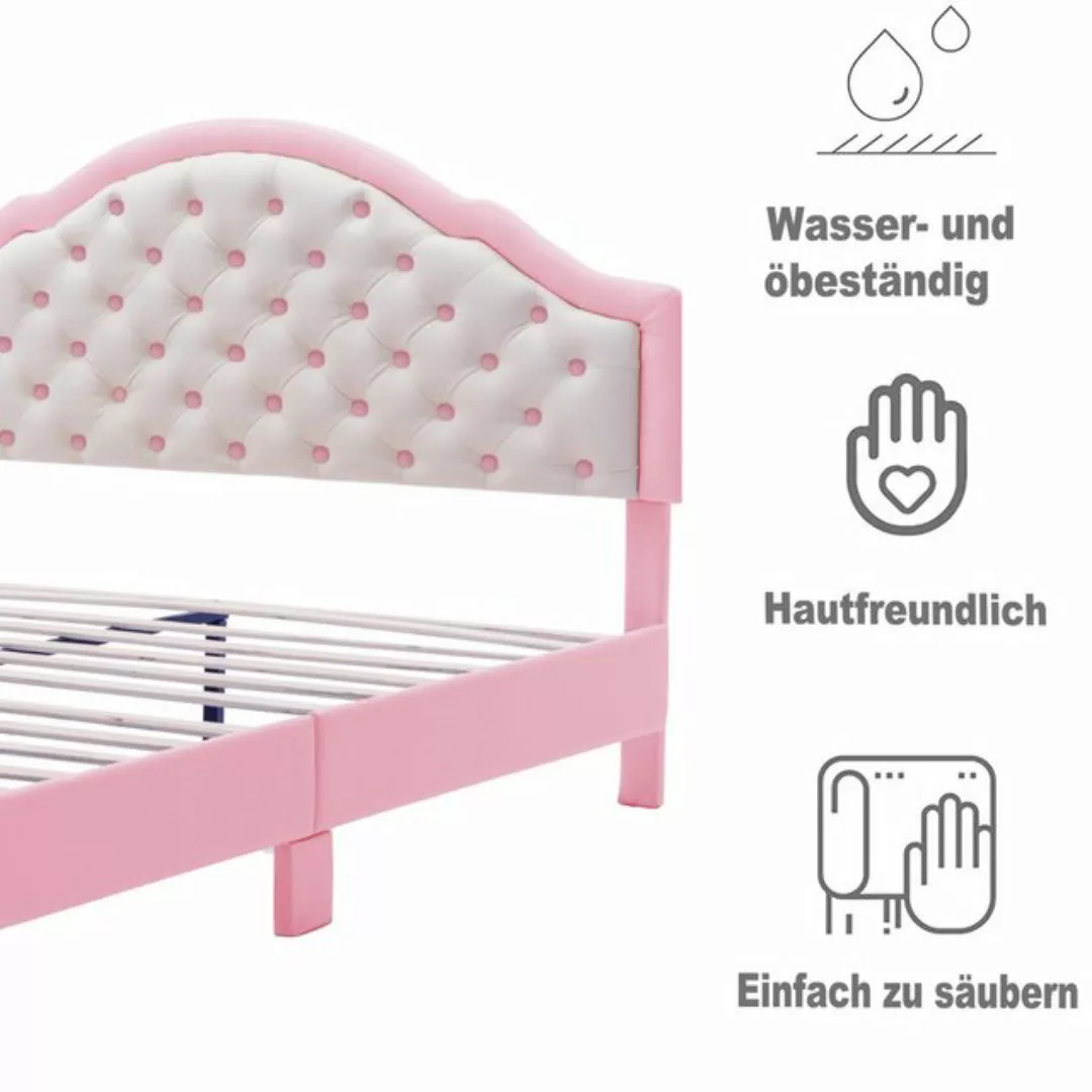 MODFU Polsterbett Stauraumbett Tagesbett Kinderbett,mit Lattenrost mit Rück günstig online kaufen