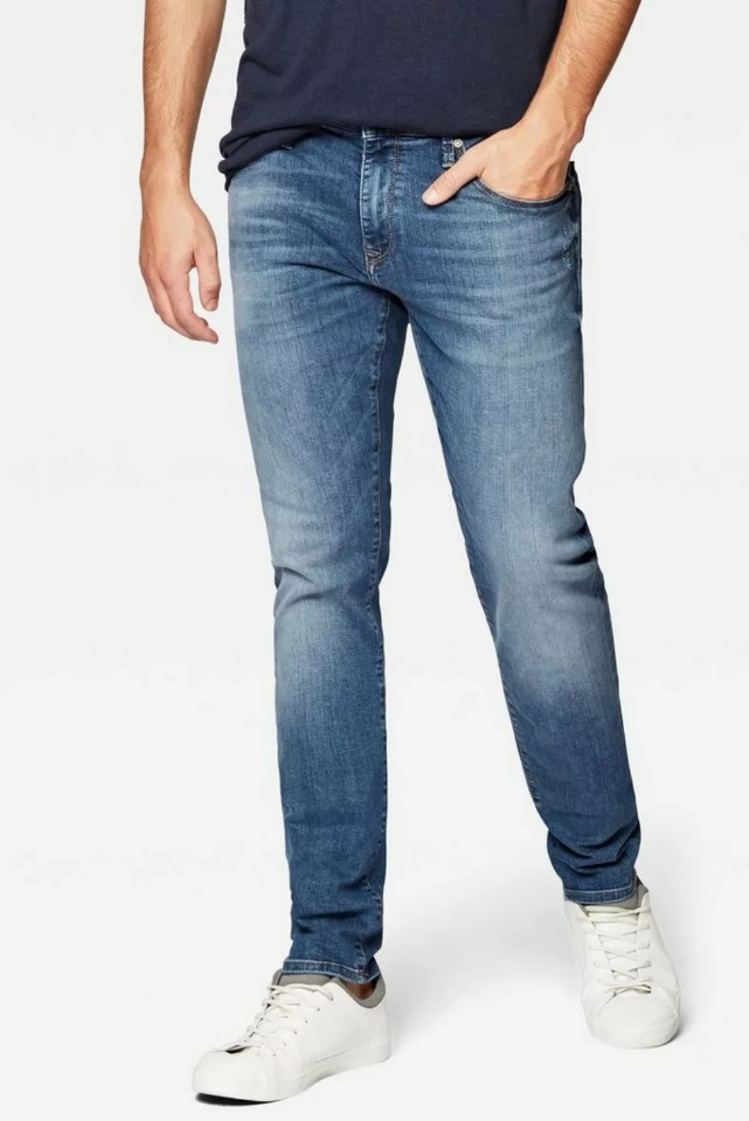 Mavi Herren Jeans James - Skinny Fit - Blau - Mid Brushed Ultra Move günstig online kaufen