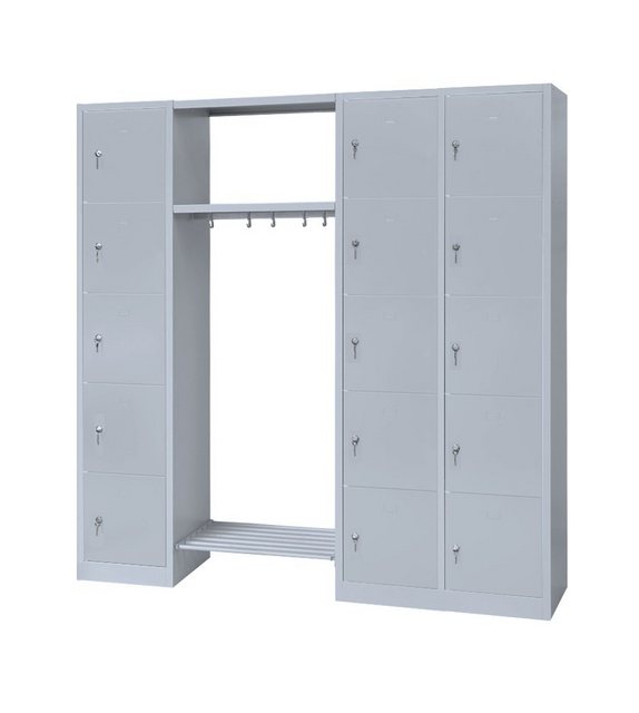 Steelboxx Fächerschrank 15 Fächer Schließfachgarderobe Wertfachschrank 180x günstig online kaufen