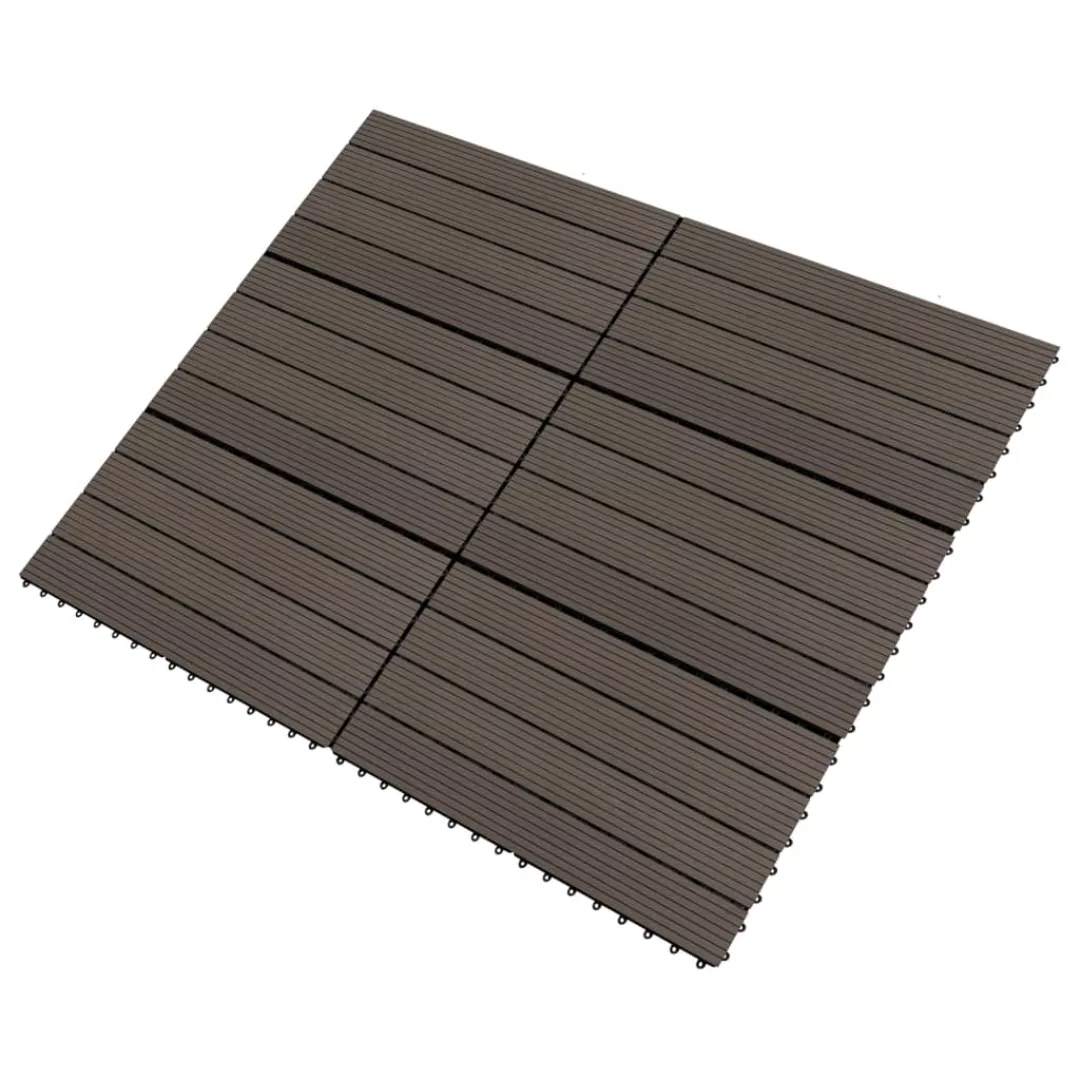 Terrassenfliesen 6 Stk. Wpc 60x30 Cm 1,08 M² Dunkelbraun günstig online kaufen