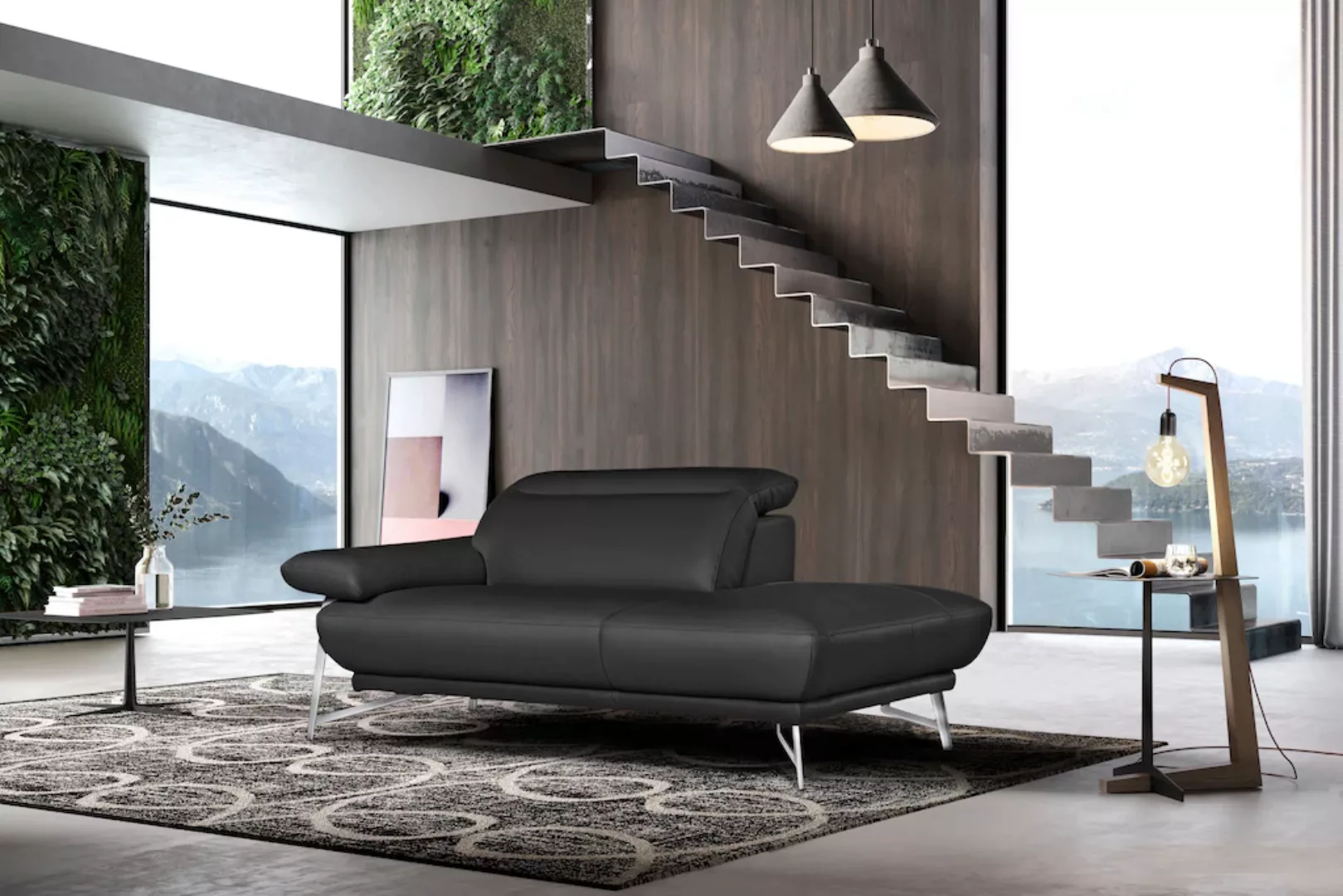 Egoitaliano Ottomane "Anais, Designsofa mit hohem Sitzkomfort, Designfuß", günstig online kaufen